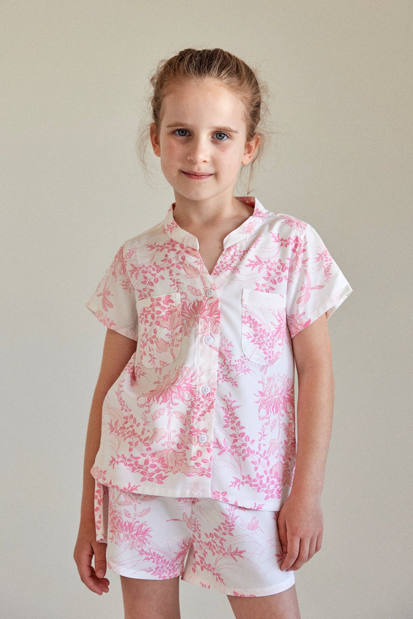 Girls Maggie Pyjama Set - ECOVERO™ - Summer Toile - Pink