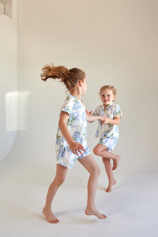 Girls Maggie Pyjama Set - ECOVERO™ - Hydrangea Blue