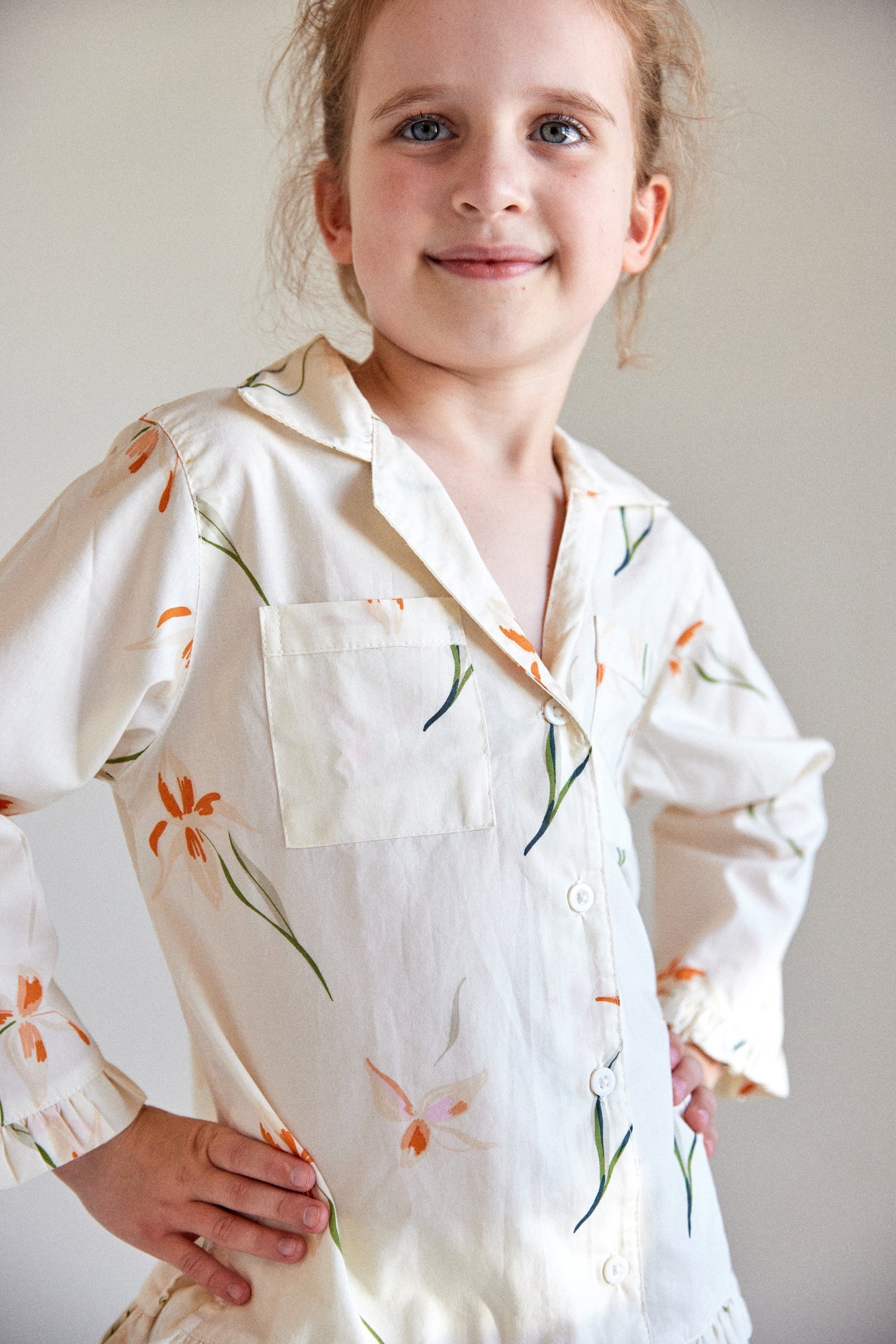 Girls Felicity Frill Set - Long - Cotton Modal - Lily