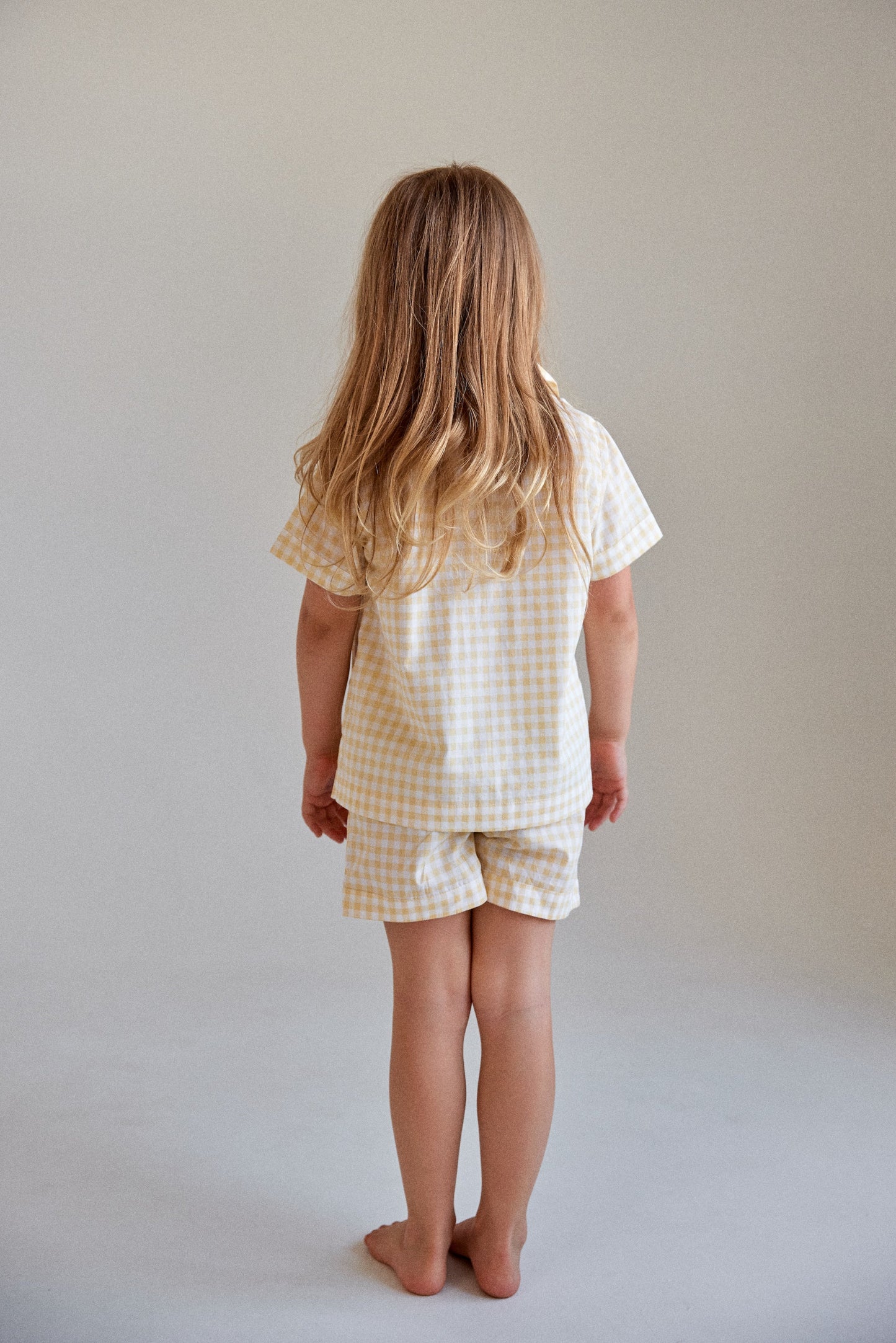 Unisex Children's Sleep Set - Gingham Yellow