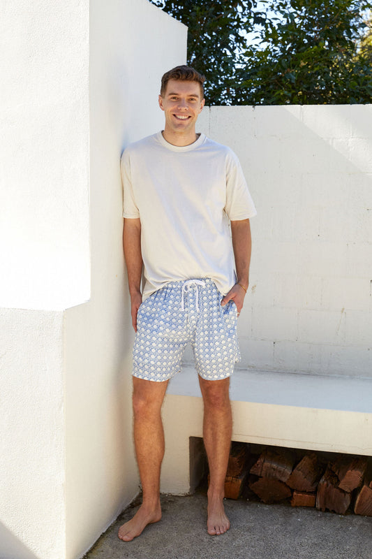 Mens Boxer Shorts - ECOVERO™ - Rattan - Cornflower Blue
