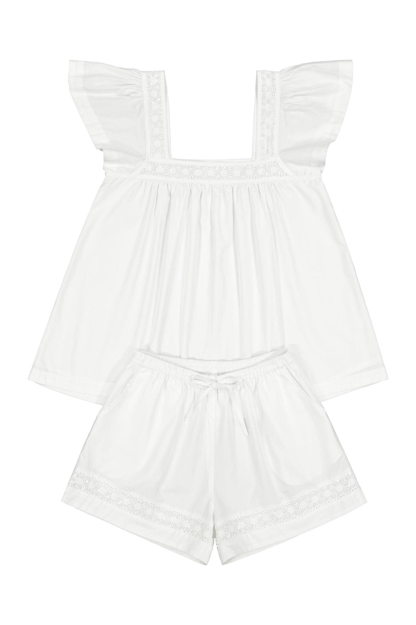 Poppy Lounge Set - Cotton Modal - Off White