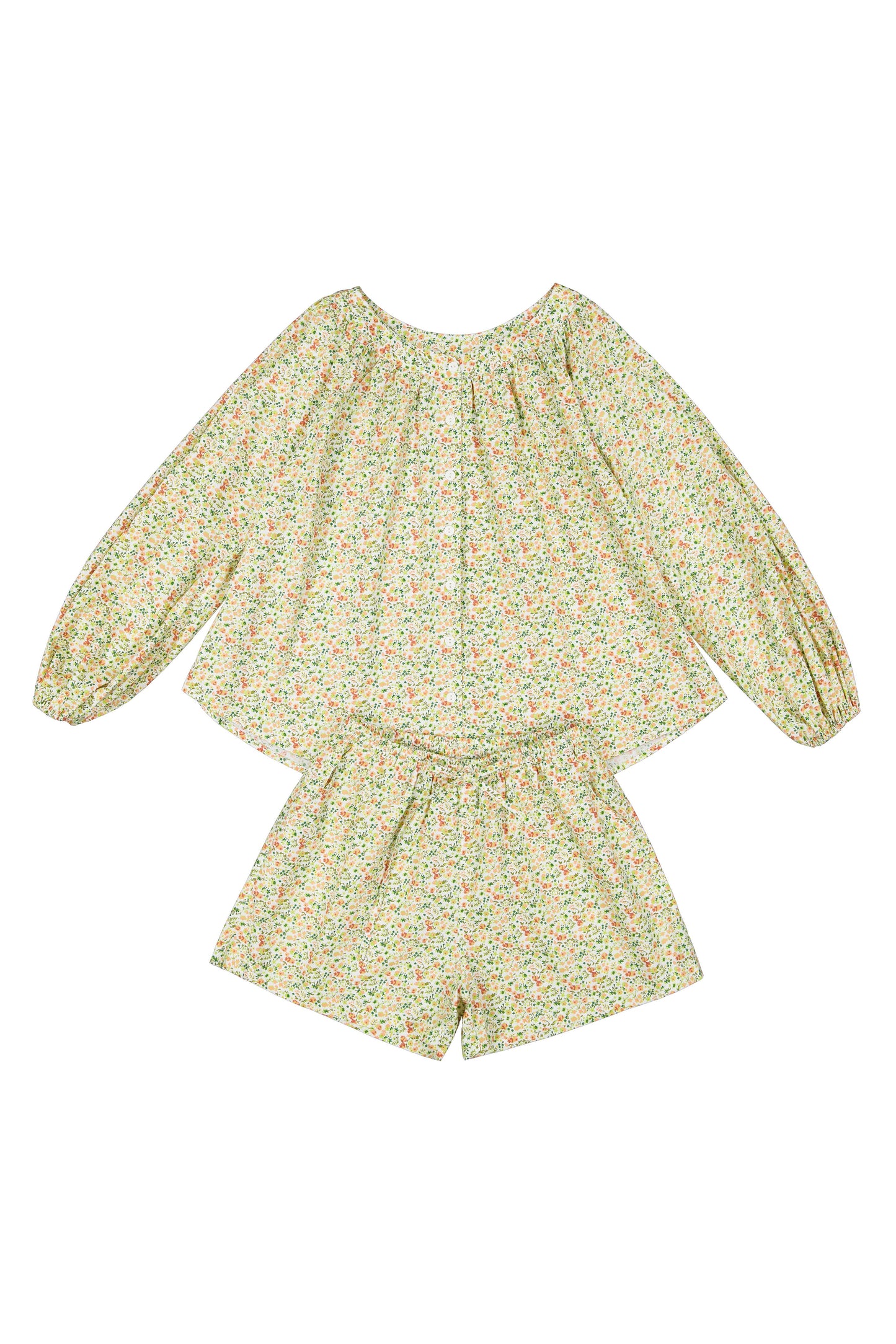 Claire Lounge Set - Cotton - Floret Green