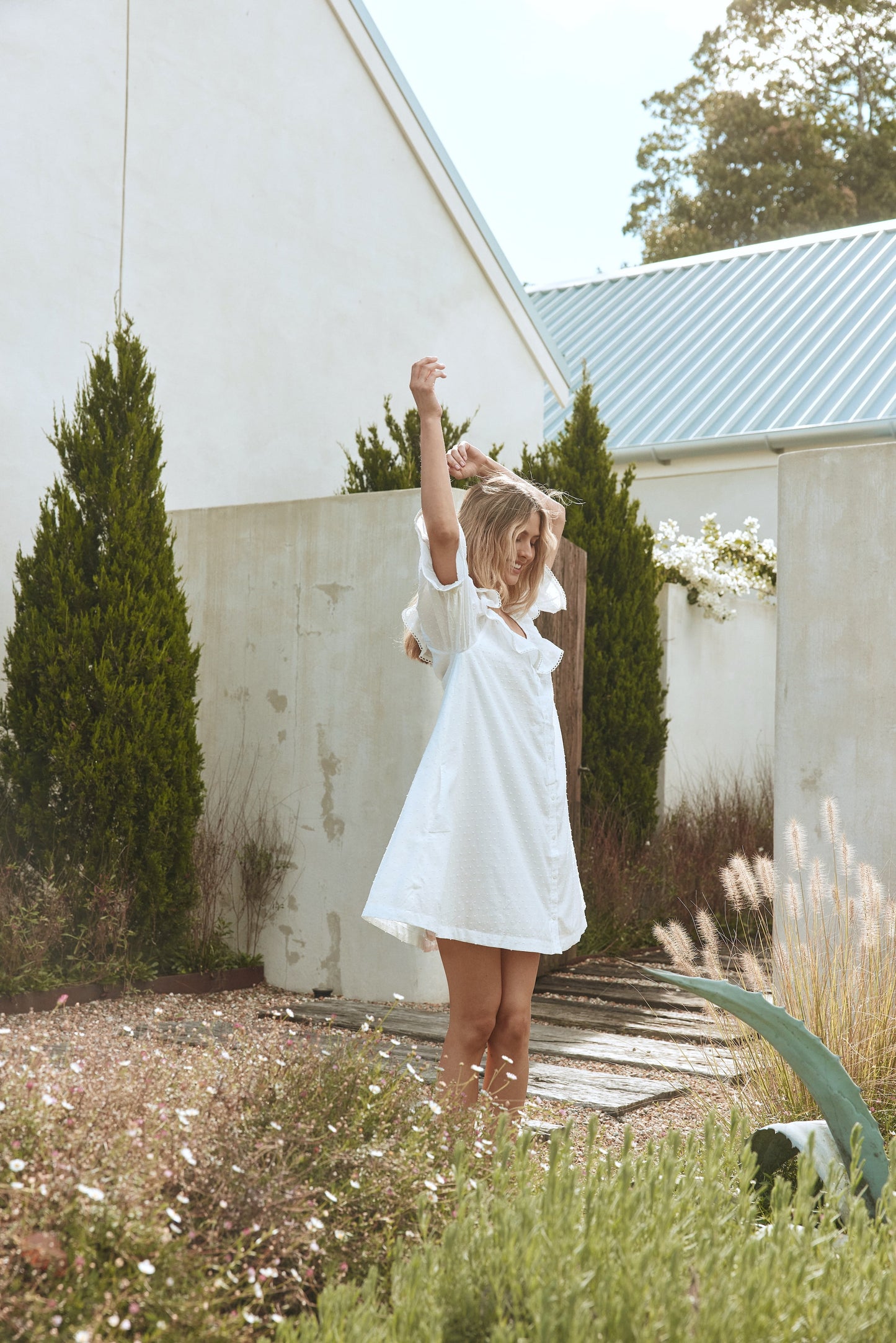 Jemima Nightie - Cotton Swiss Dot
