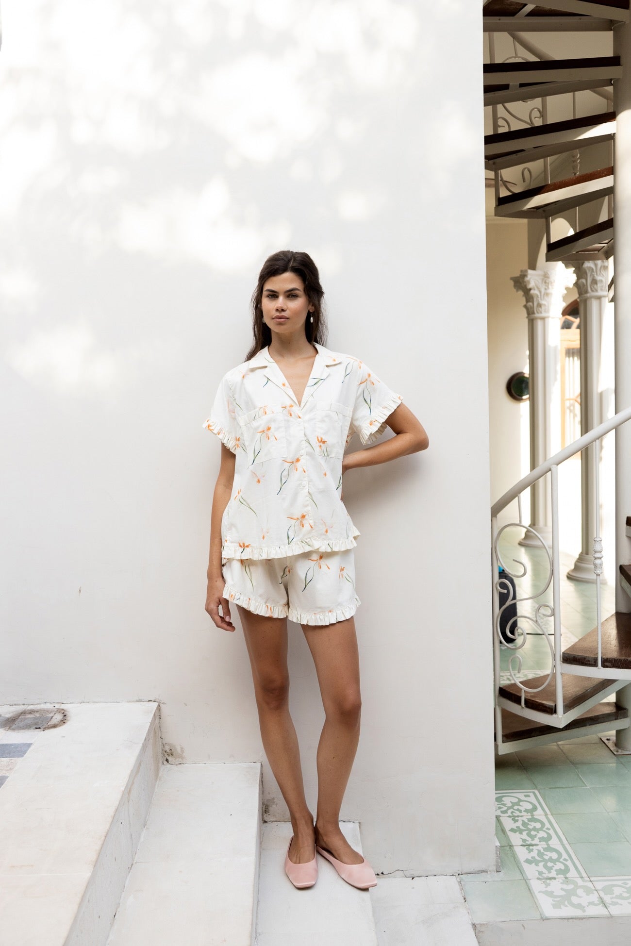 Felicity Frill Set - Cotton Modal - Lily