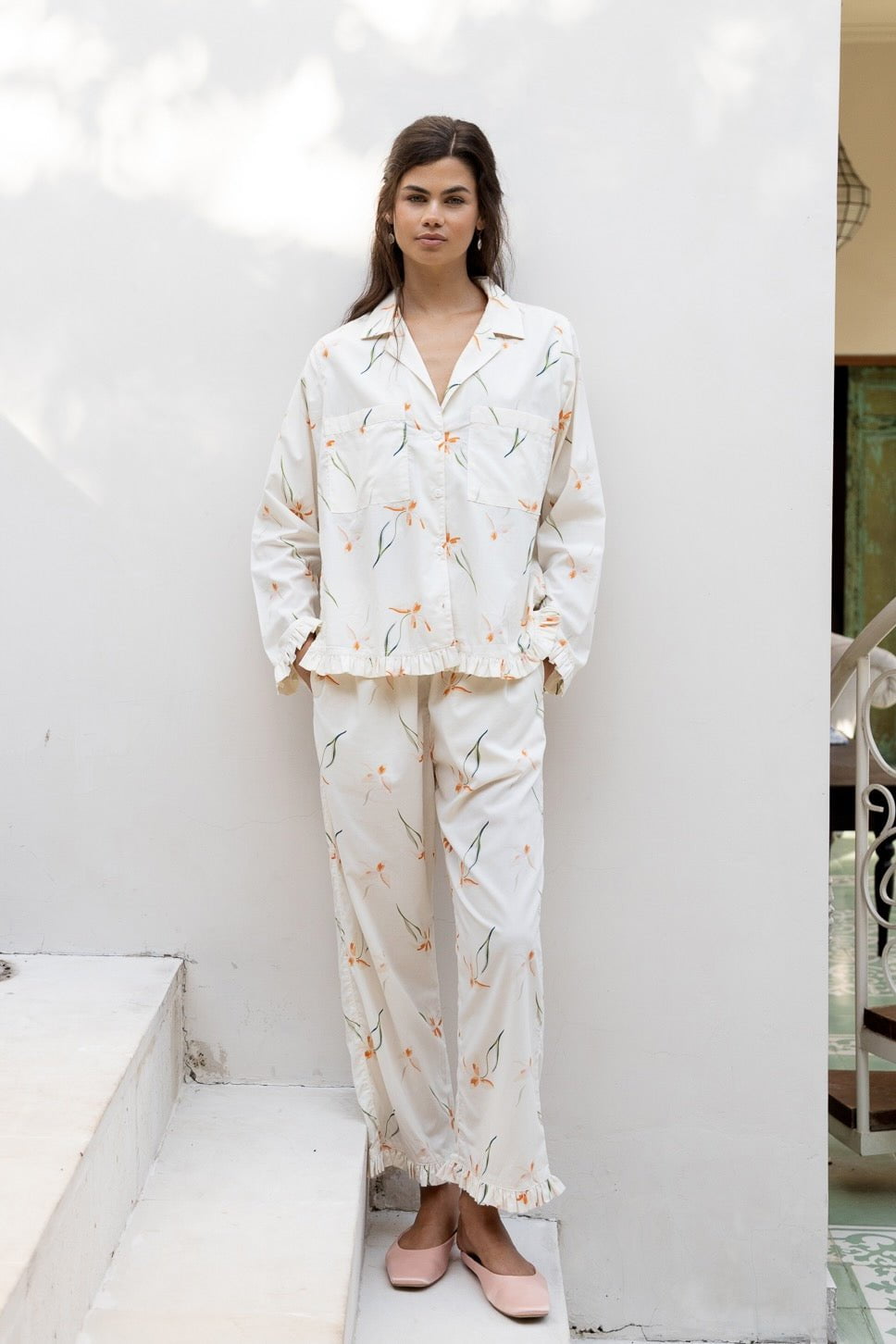 Felicity Frill Set - Long - Cotton Modal - Lily