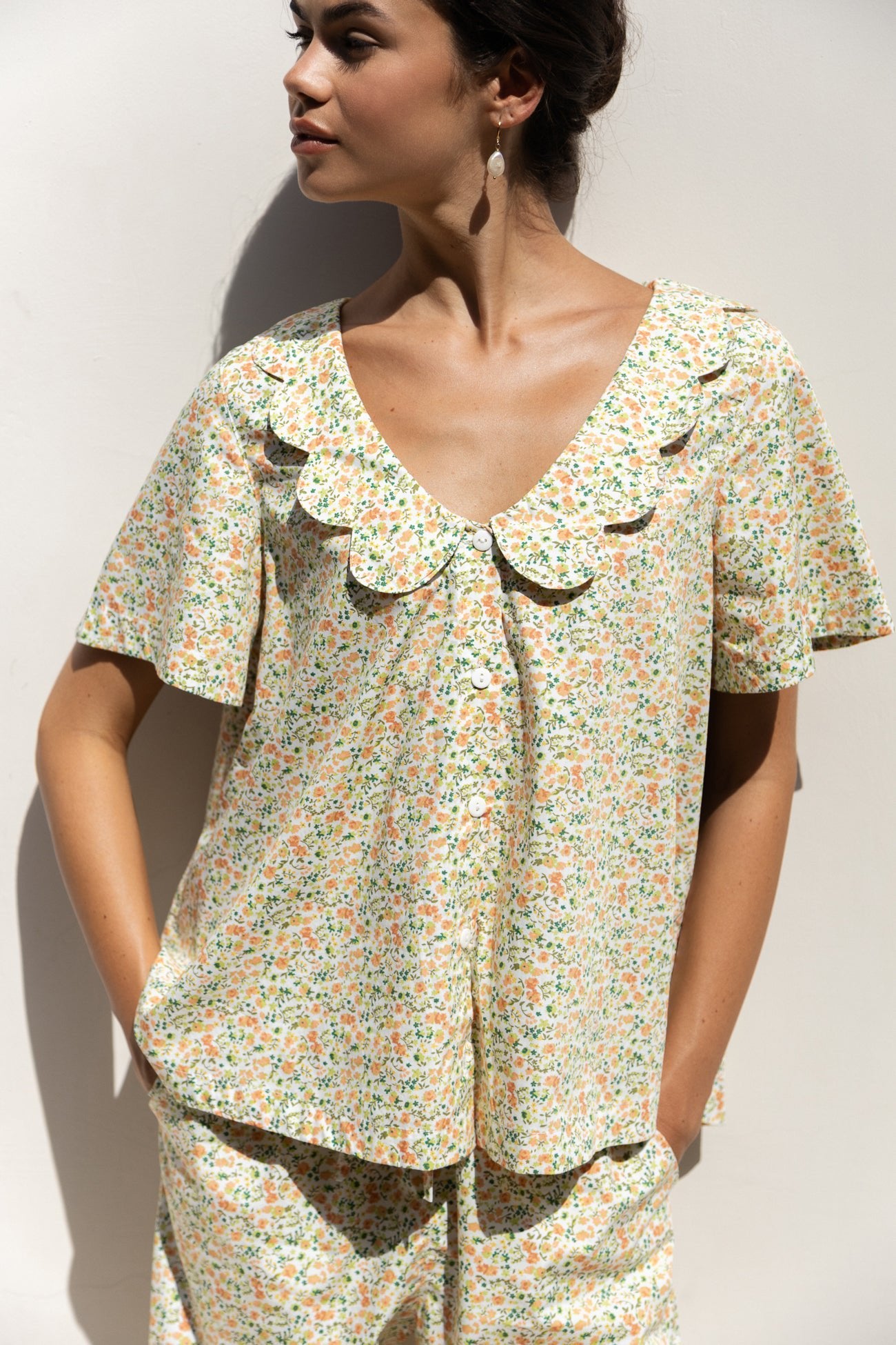 Penelope Sleep Set - Pants - Floret Green