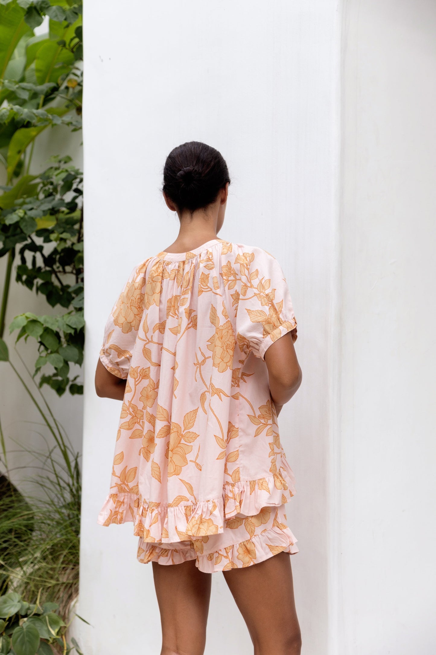 Sophie Sleep Set - Cotton Modal - Romantic Floral Peach