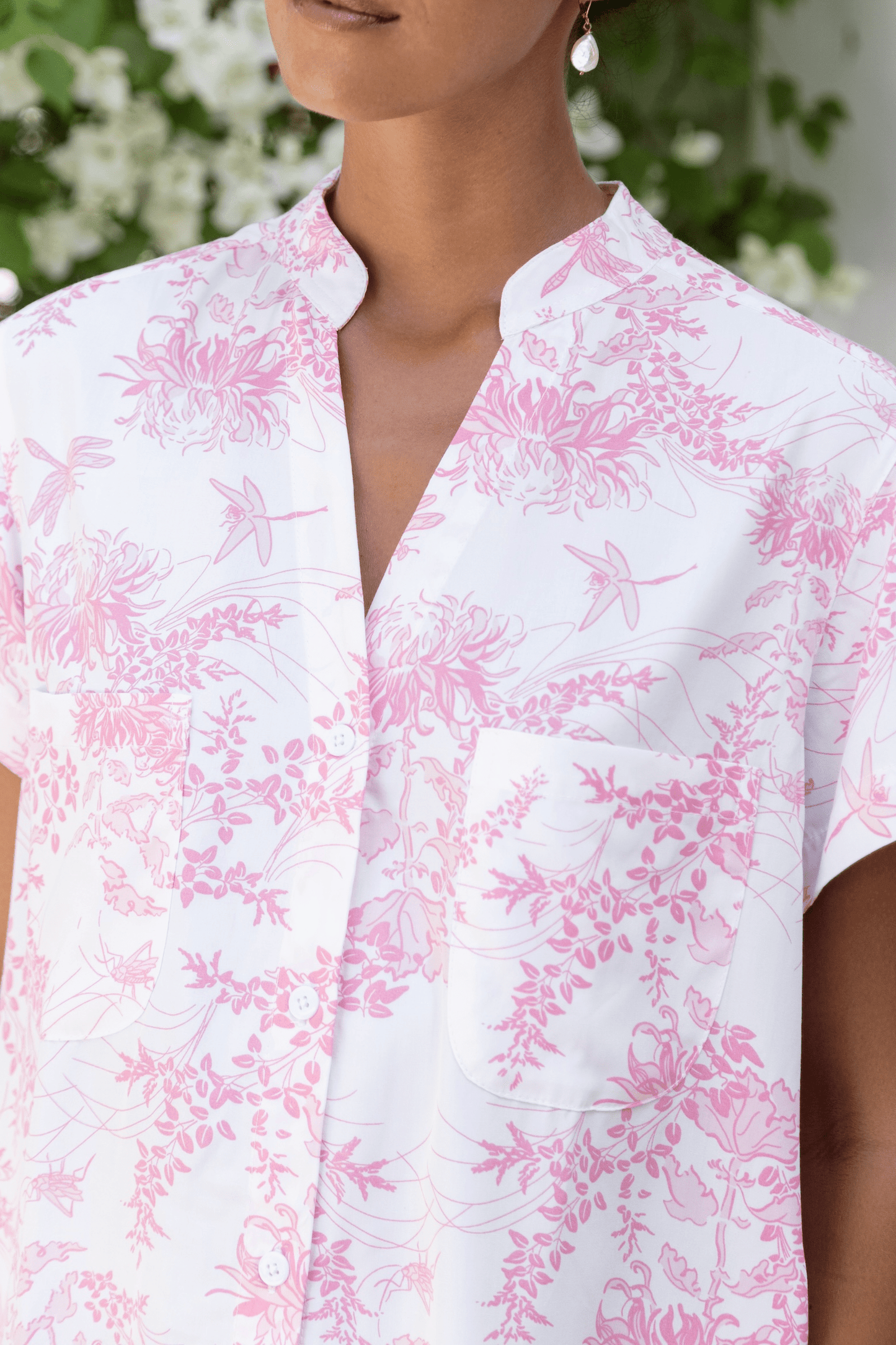 Maggie Pyjama Set - Summer Toile - Pink