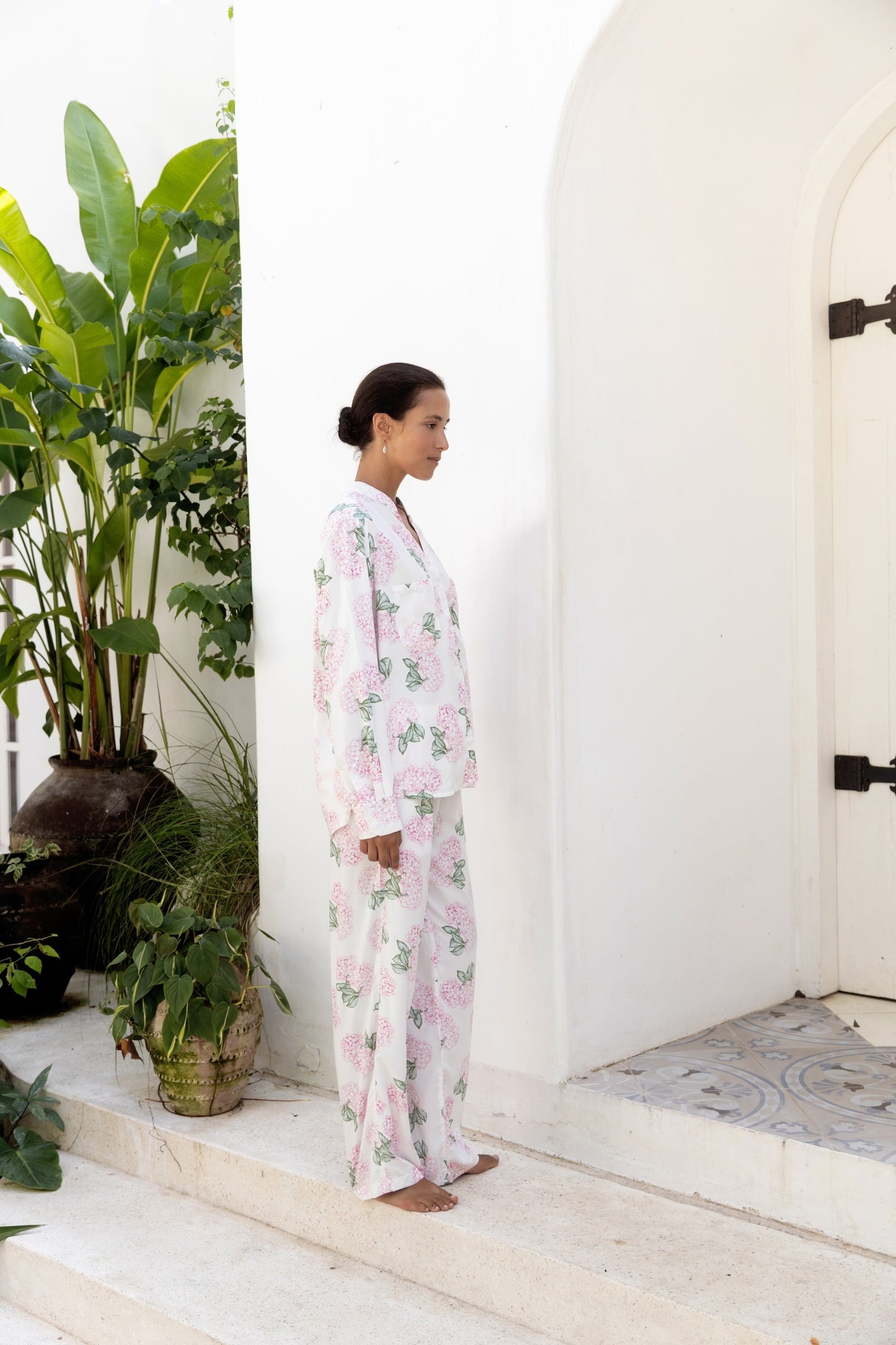 Maggie Pyjama Set - Long - Hydrangea Pink