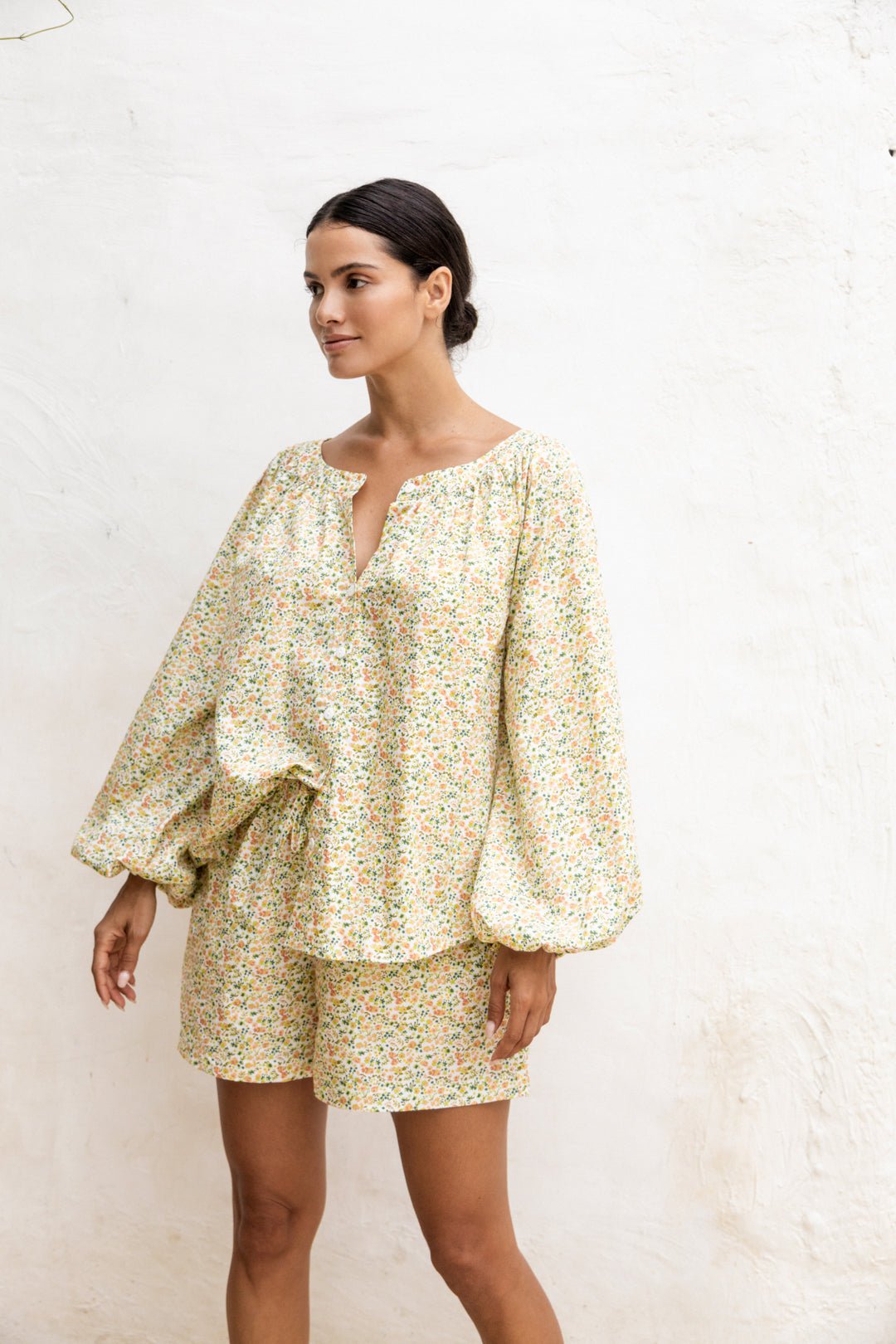 Claire Lounge Set - Cotton - Floret Green