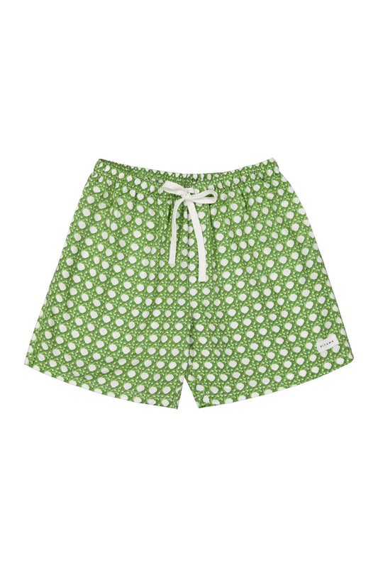Mens Boxer Shorts - Rattan Green
