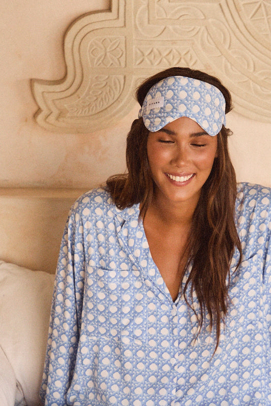 FREE GIFT Eye Mask - Rattan - Cornflower Blue