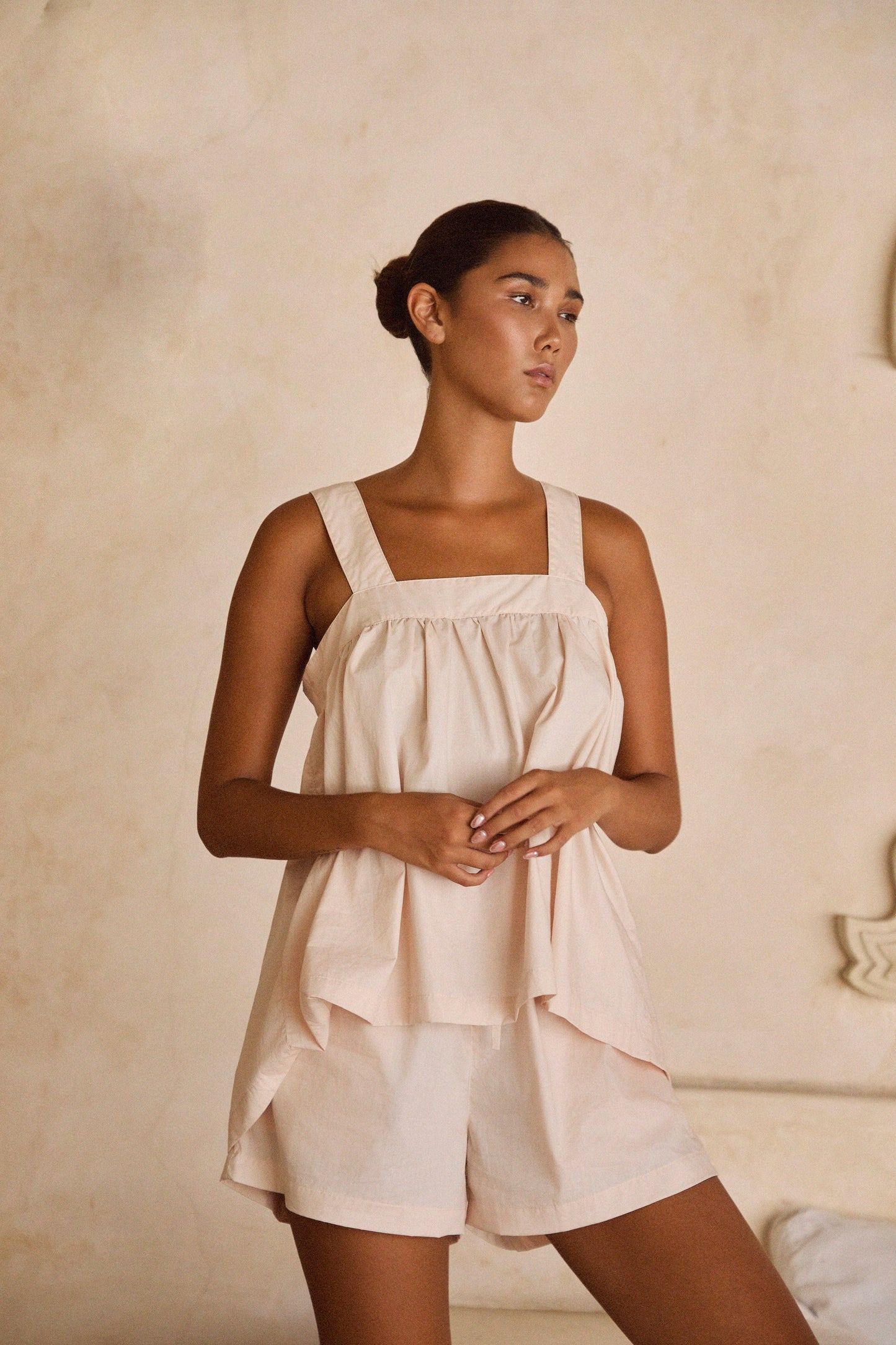 Suzie Sleep Set - Cotton - Nude