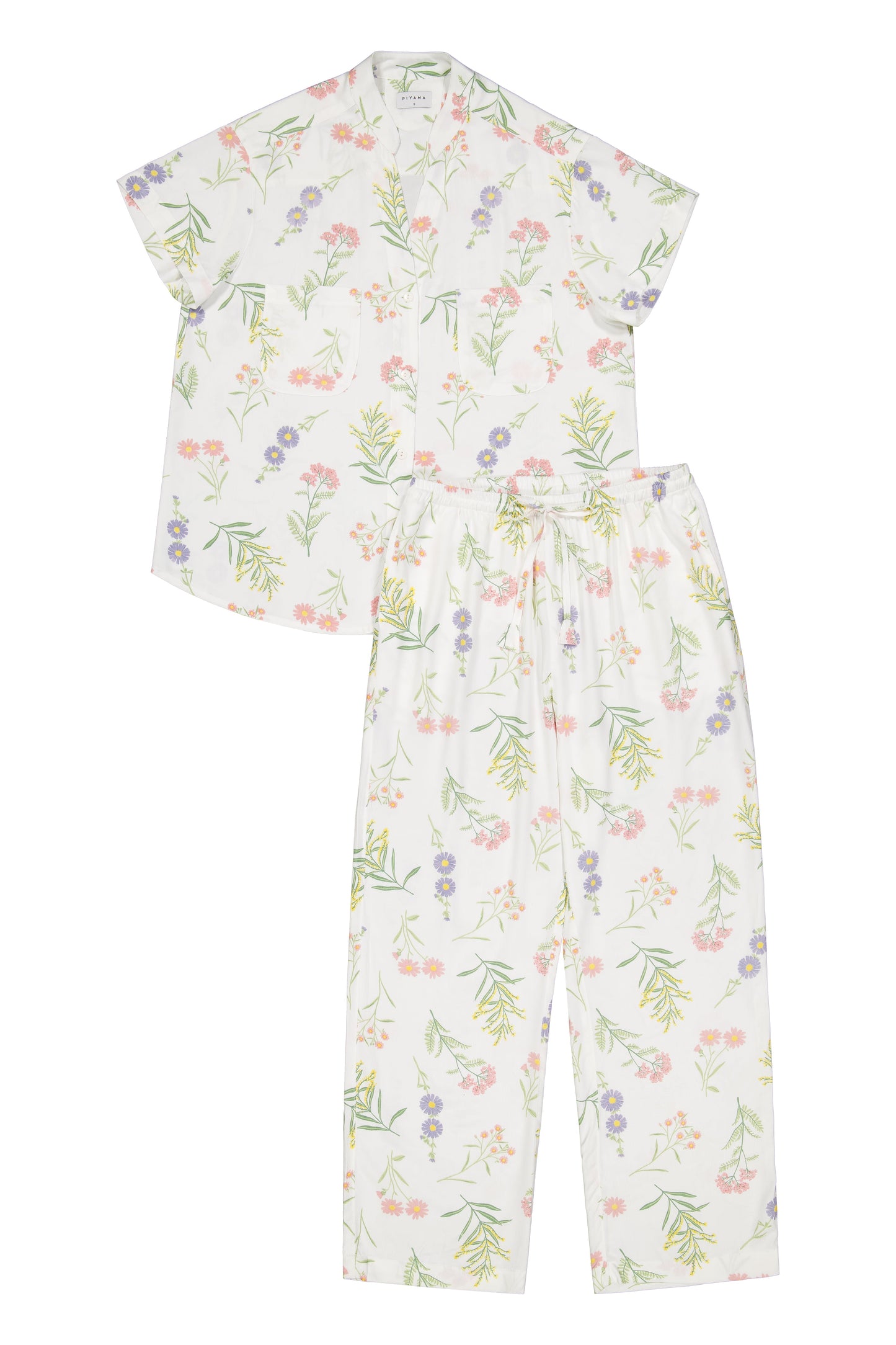 Maggie Pyjama Set - Long Pants - Wild Flower