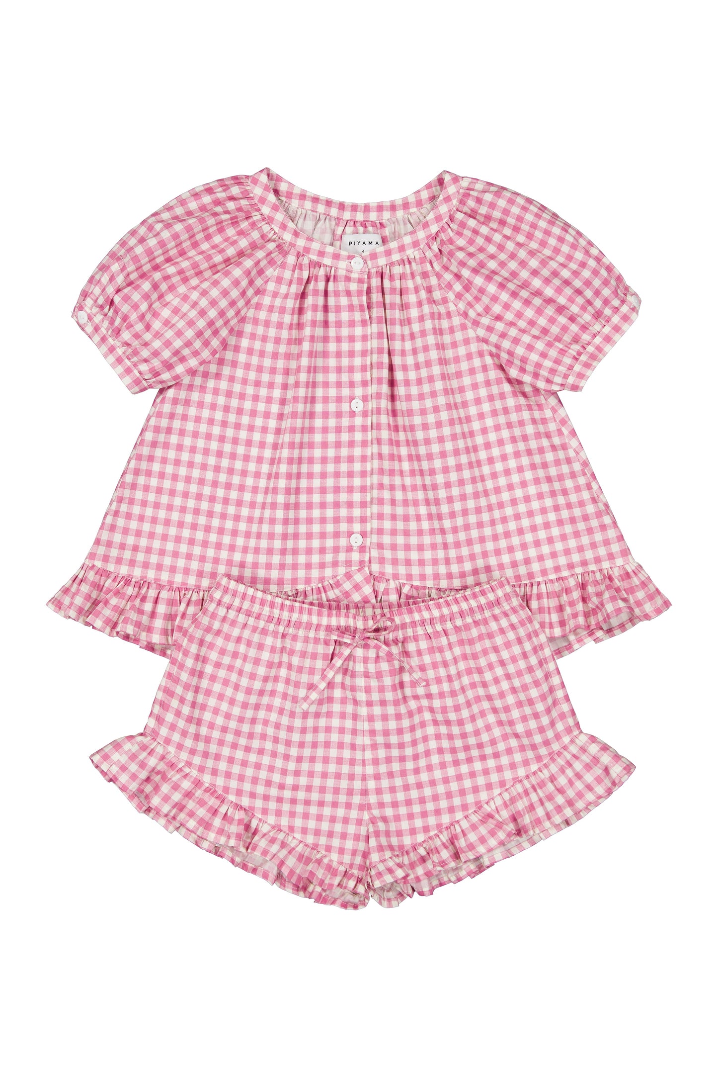 Girls Sophie Sleep Set - Cotton - Gingham Berry