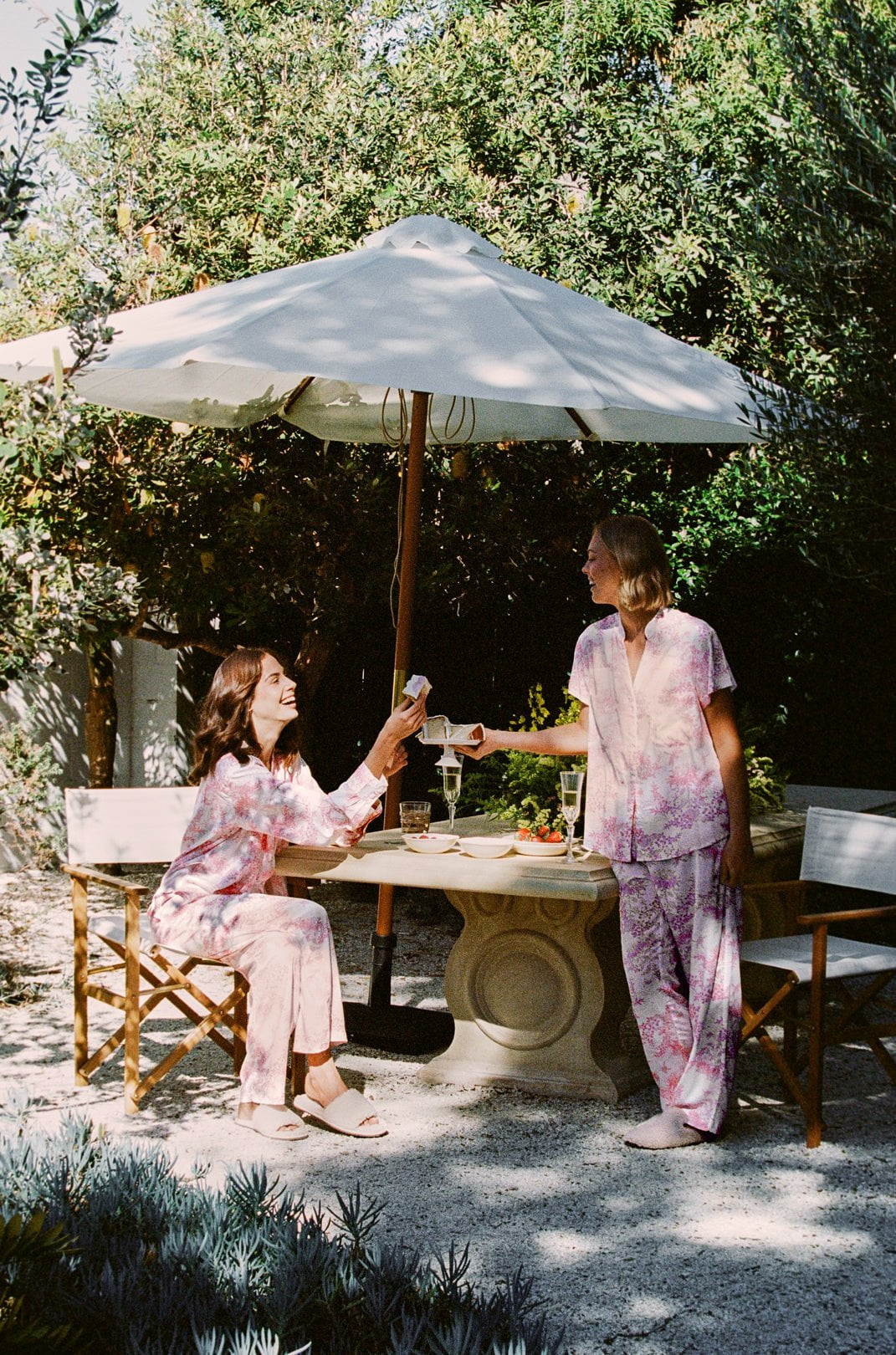 Maggie Pyjama Set - Long Pants - Summer Toile - Pink