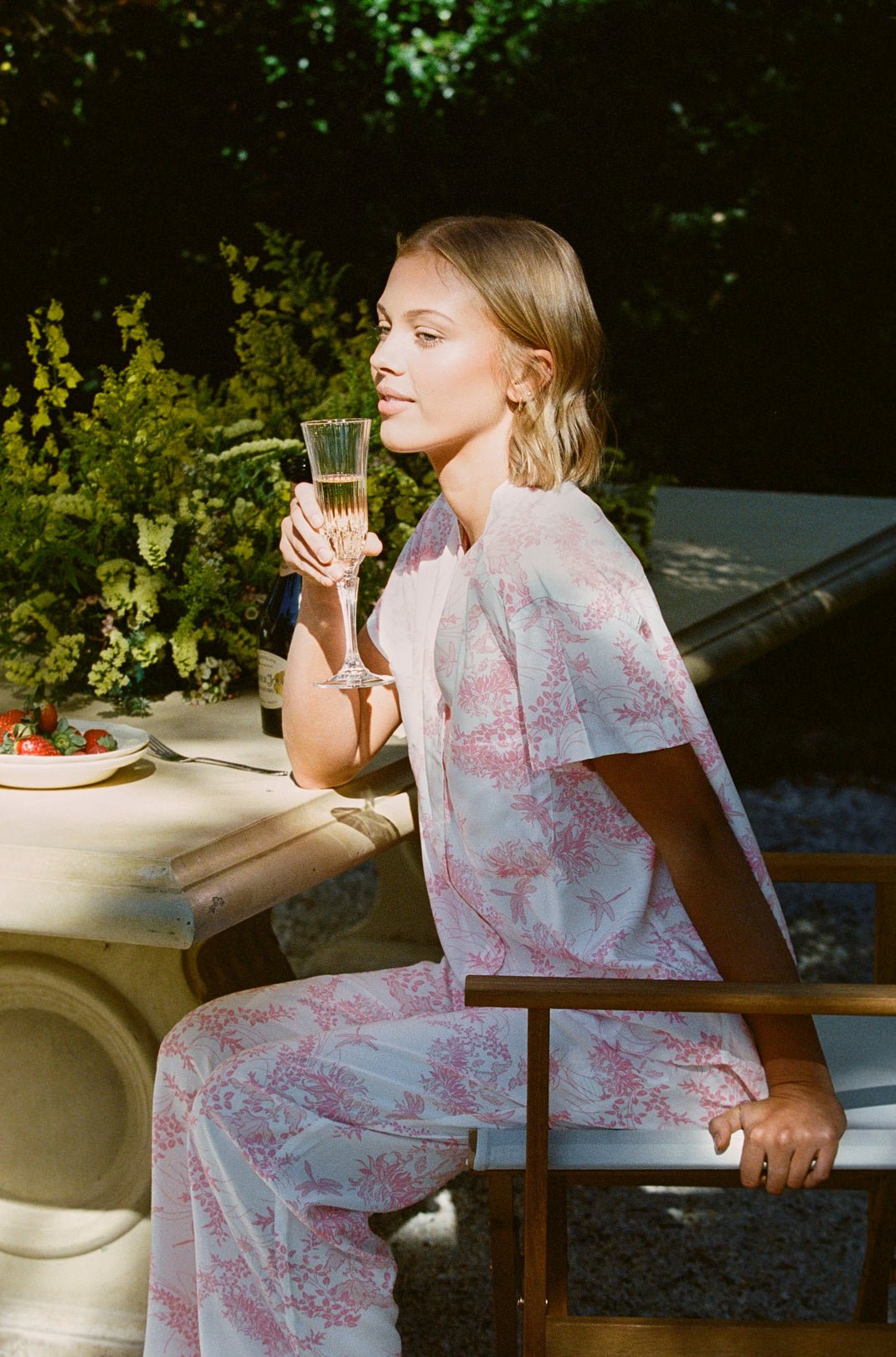 Maggie Pyjama Set - Long Pants - Summer Toile - Pink