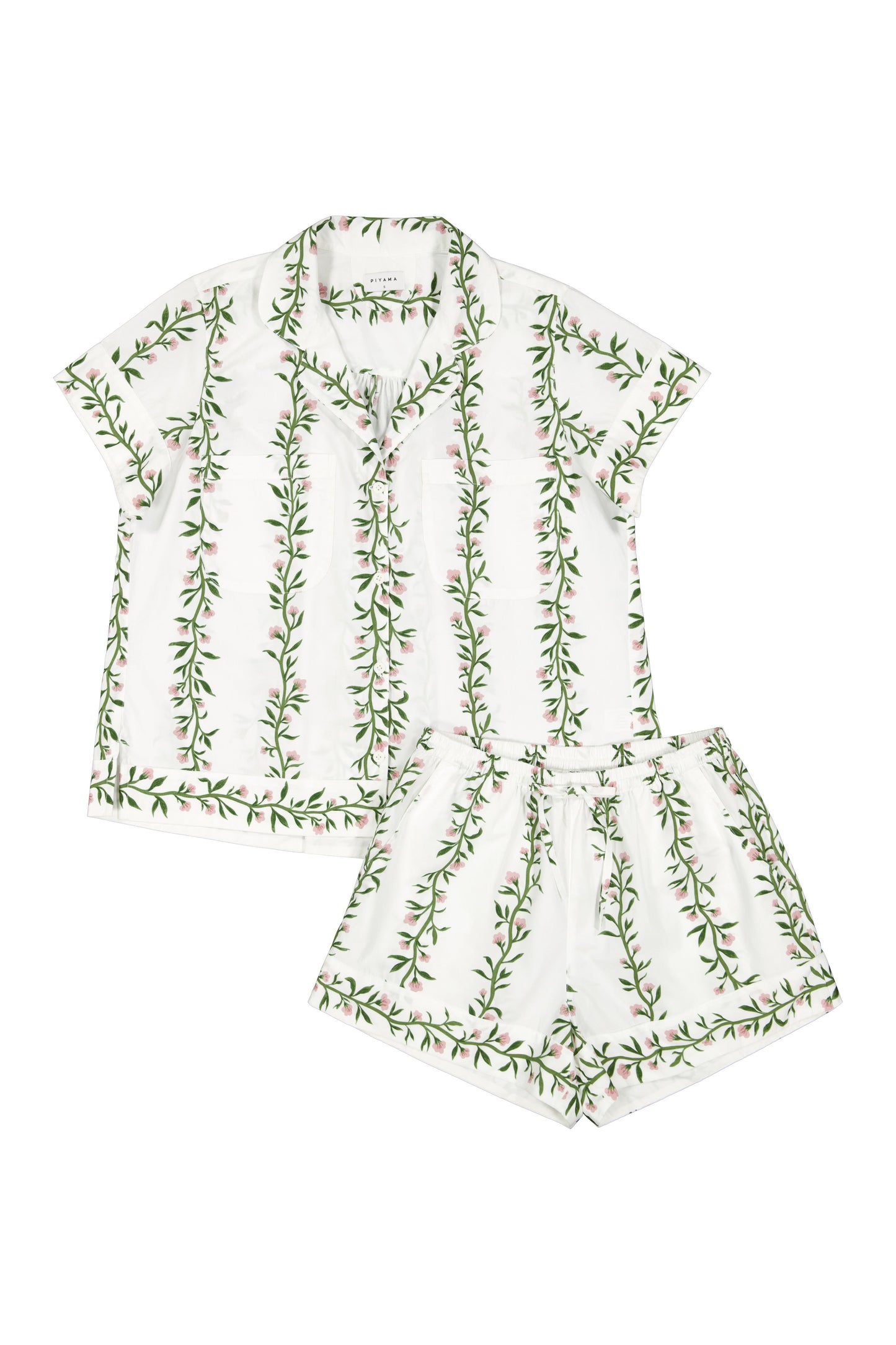 Emily Sleep Set - Cotton - Vine Pink