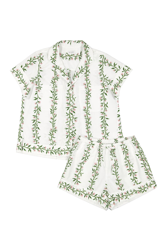 Emily Sleep Set - Cotton - Vine Pink