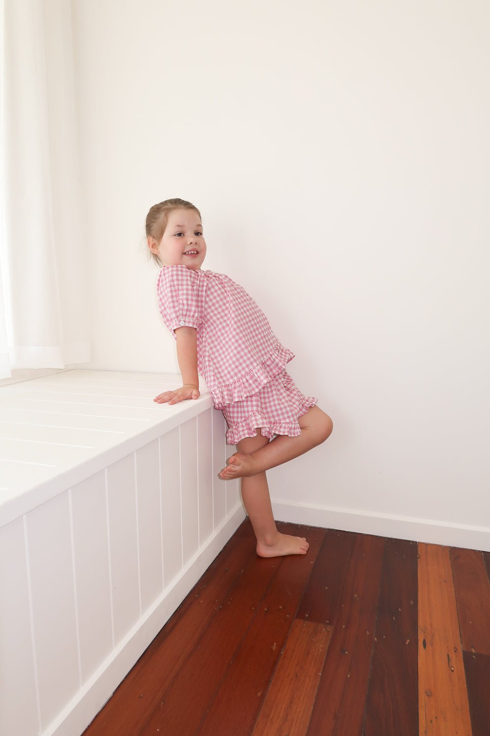 Girls Sophie Sleep Set - Cotton - Gingham Berry