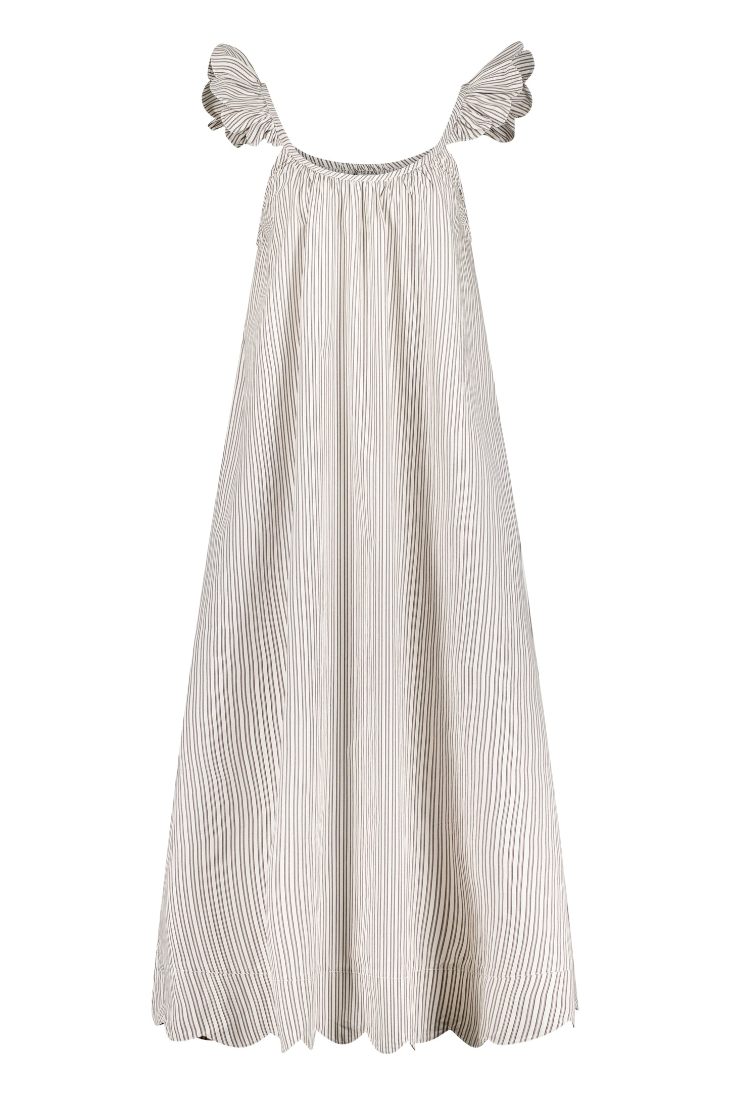 MM x PIYAMA - Indah Wing Nightie - Chocolate Stripe