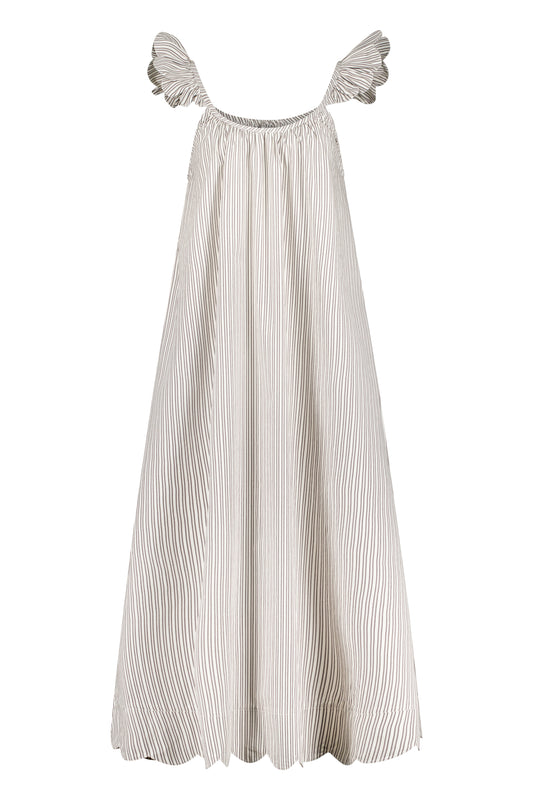 MM x PIYAMA - Indah Wing Nightie - Chocolate Stripe