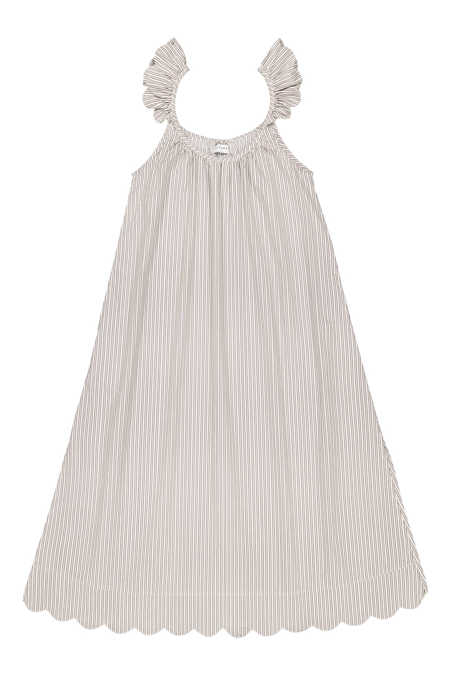 MM x PIYAMA - Indah Wing Nightie - Chocolate Stripe