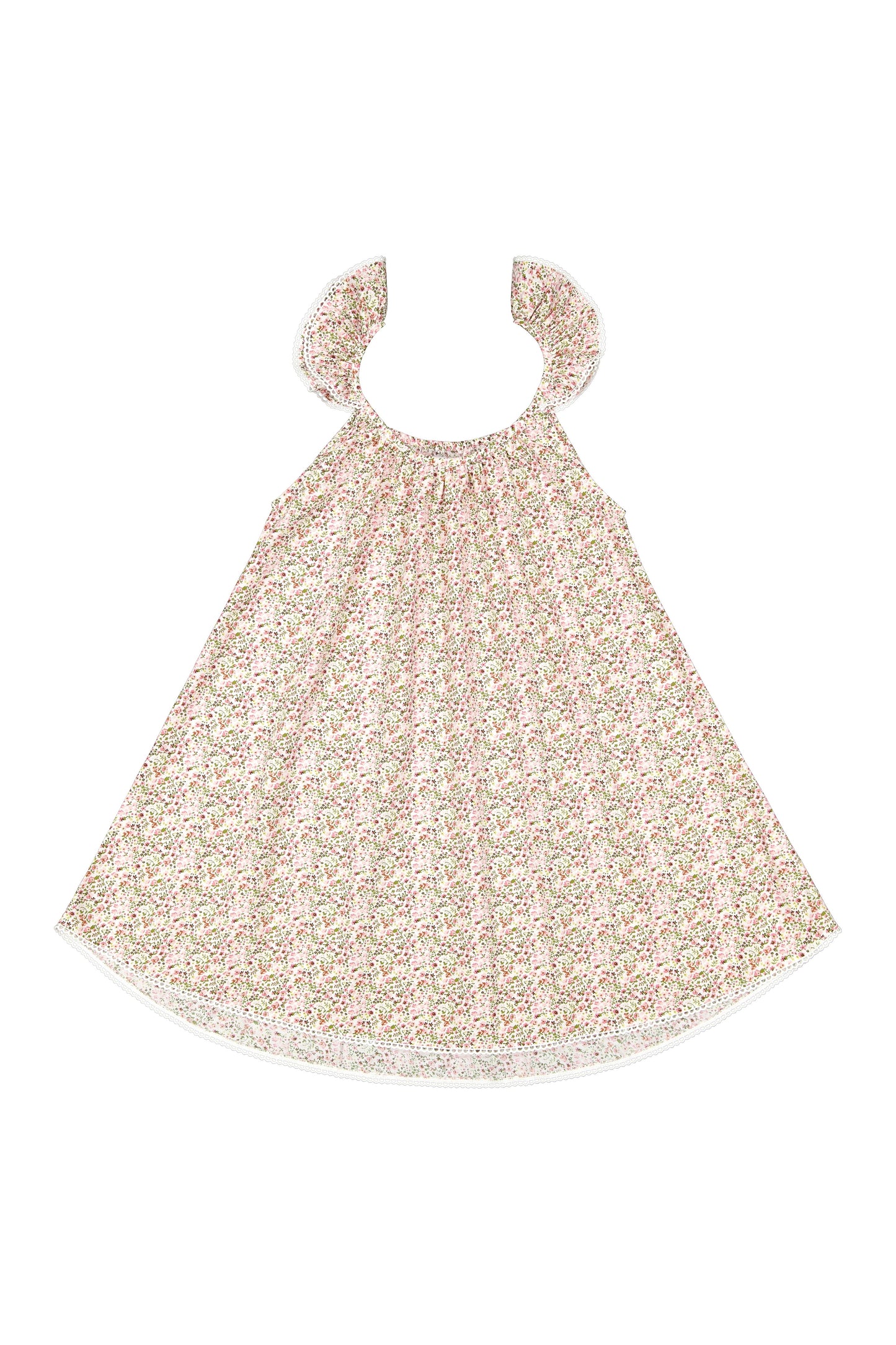 Indah Wing Nightie - Floret Pink + Trim