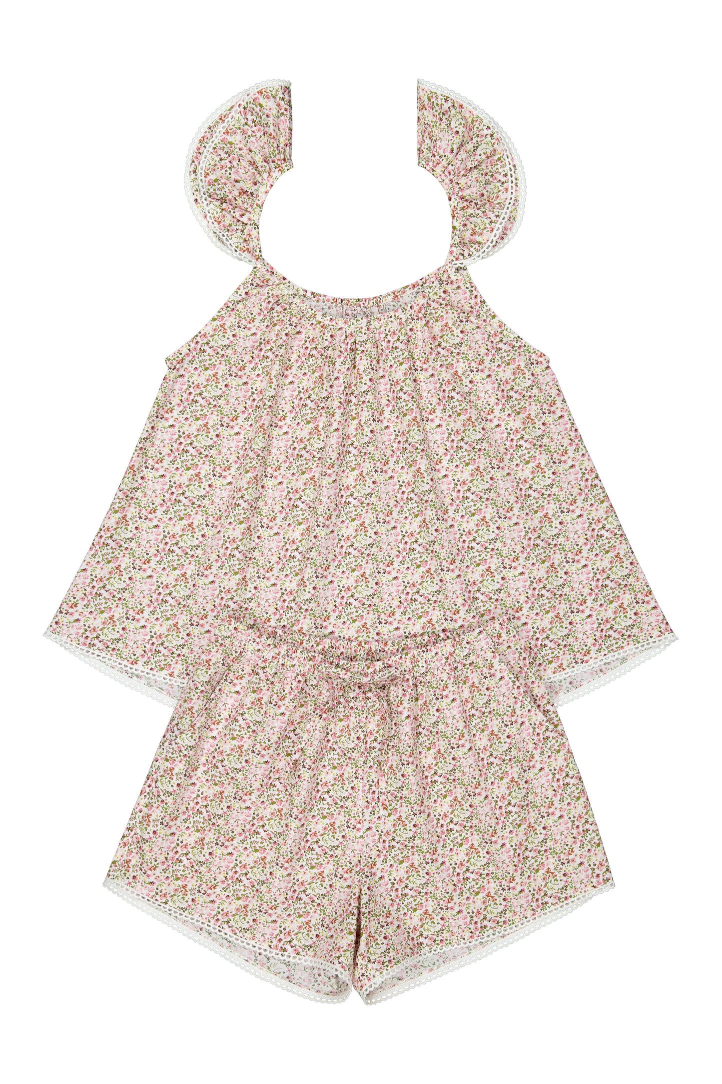Indah Wing Sleep Set - Floret Pink + Trim
