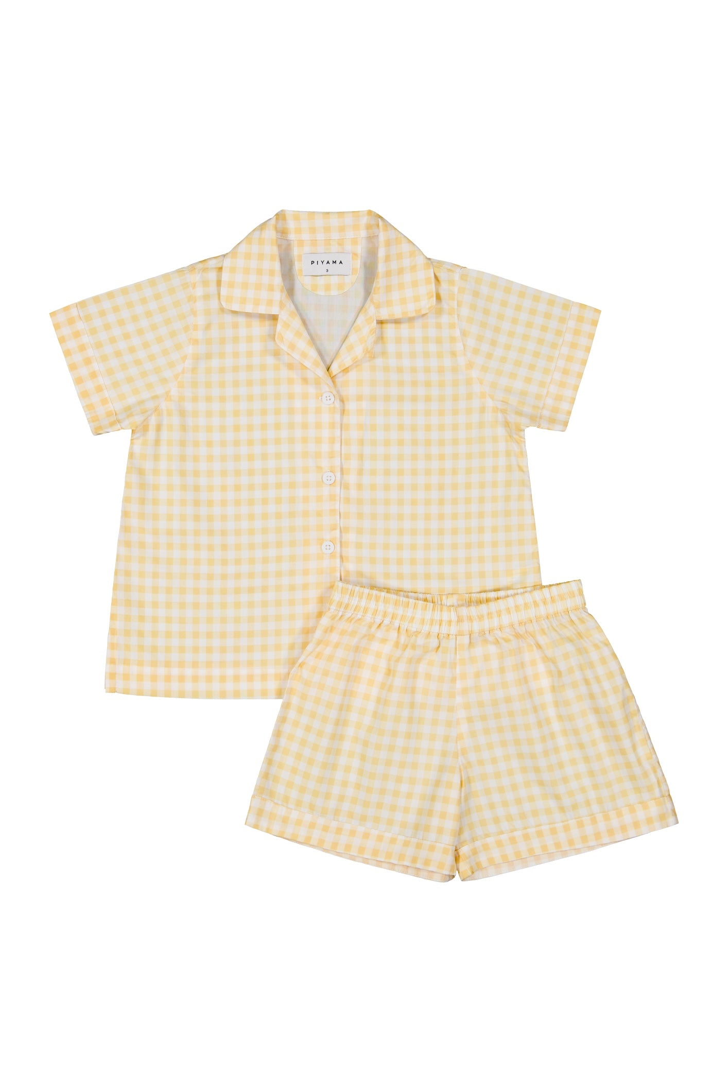 Unisex Children's Sleep Set - Gingham Yellow
