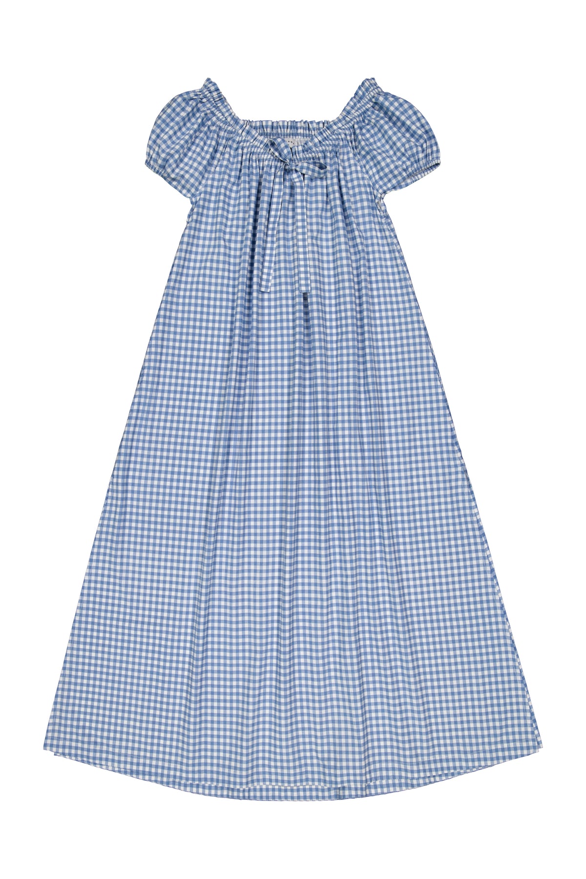 Lily Lounge Dress - Gingham - French Blue