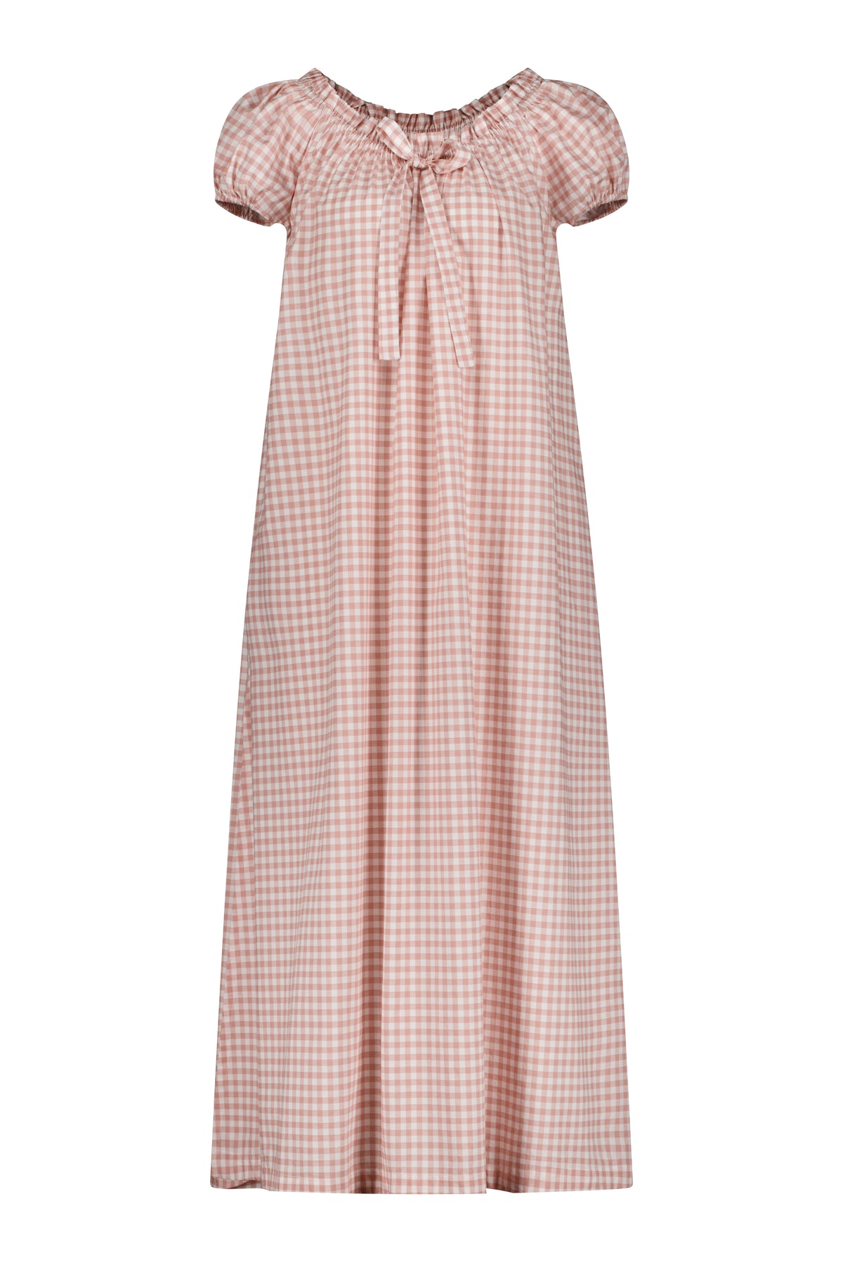 Lily Lounge Dress - Gingham - Petal Pink