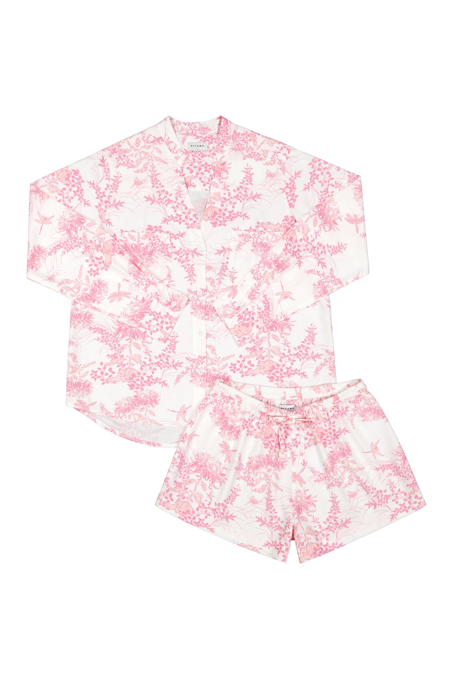 Maggie Pyjama Set - Long Sleeve - ECOVERO™ - Summer Toile Pink