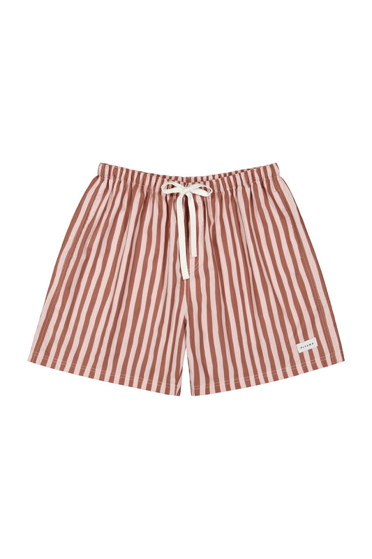 Mens Boxers - Cotton Modal - Stripe Mocha