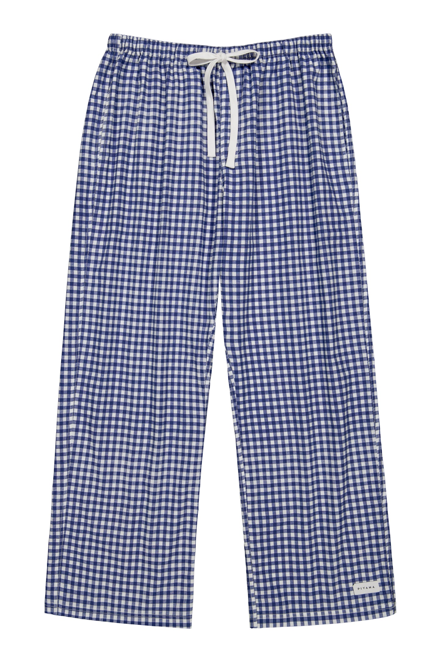 Mens Sleep Pants - Gingham - Navy Blue