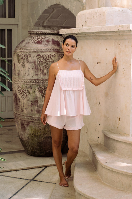 Lydia Sleep Set - Cotton Modal - Ballet Pink