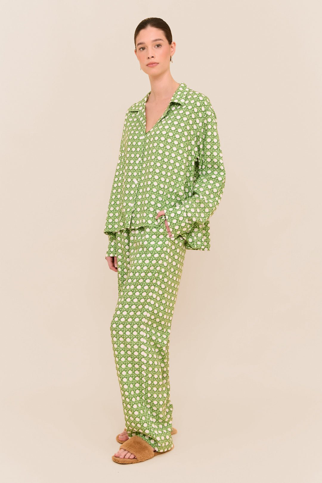 Lounge Set - Long - Rattan Green