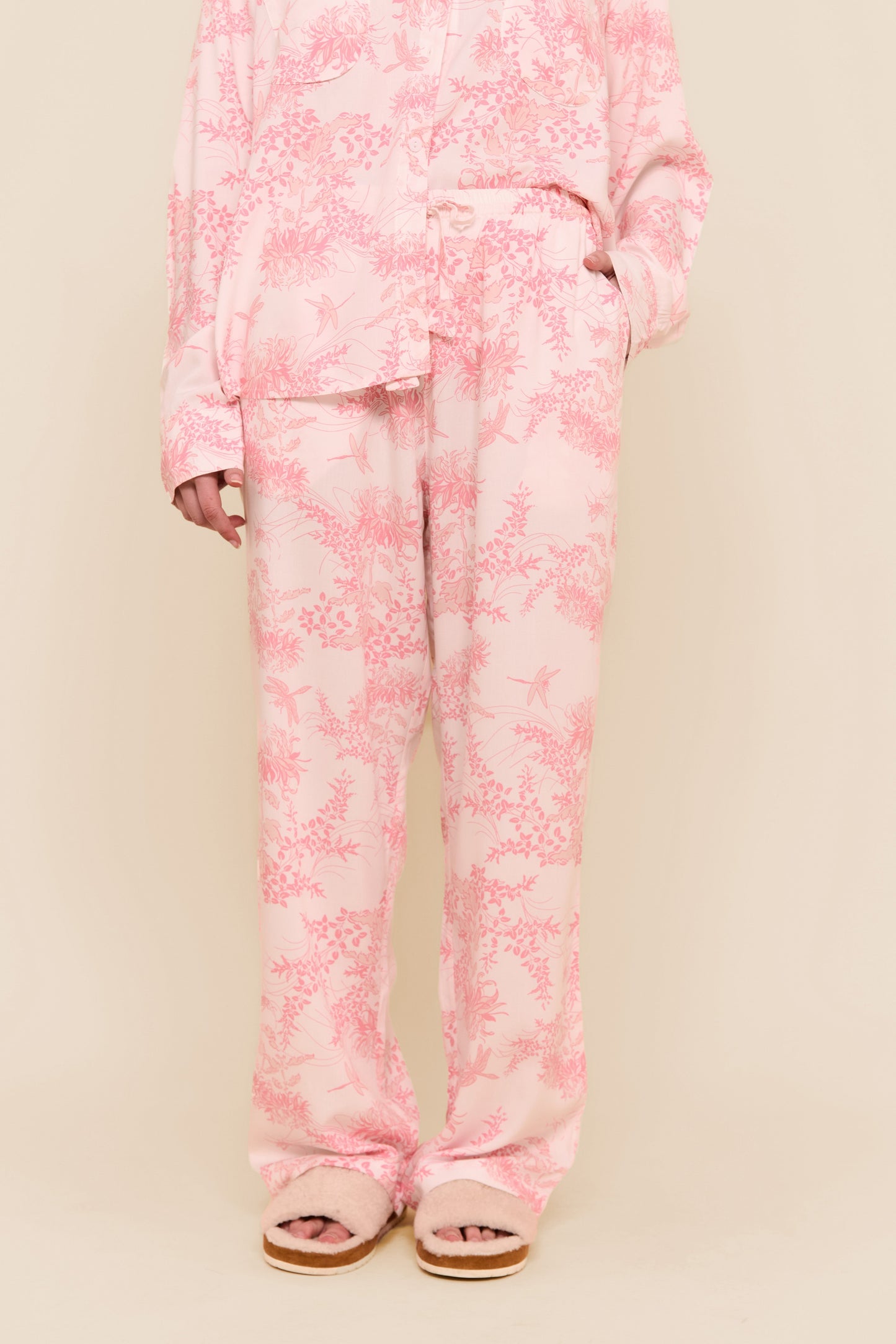 Maggie Pyjama Set - Long - Summer Toile - Pink