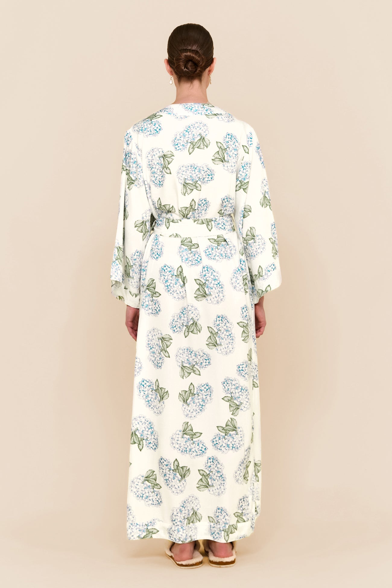 Alice Kimono Robe - Long - Hydrangea Blue