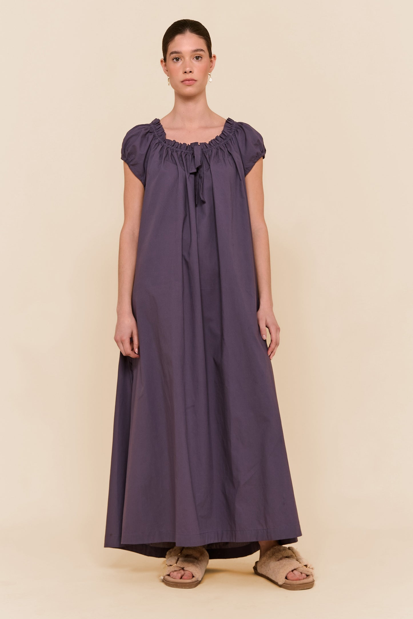 Lily Lounge Dress - Cotton Modal - Midnight