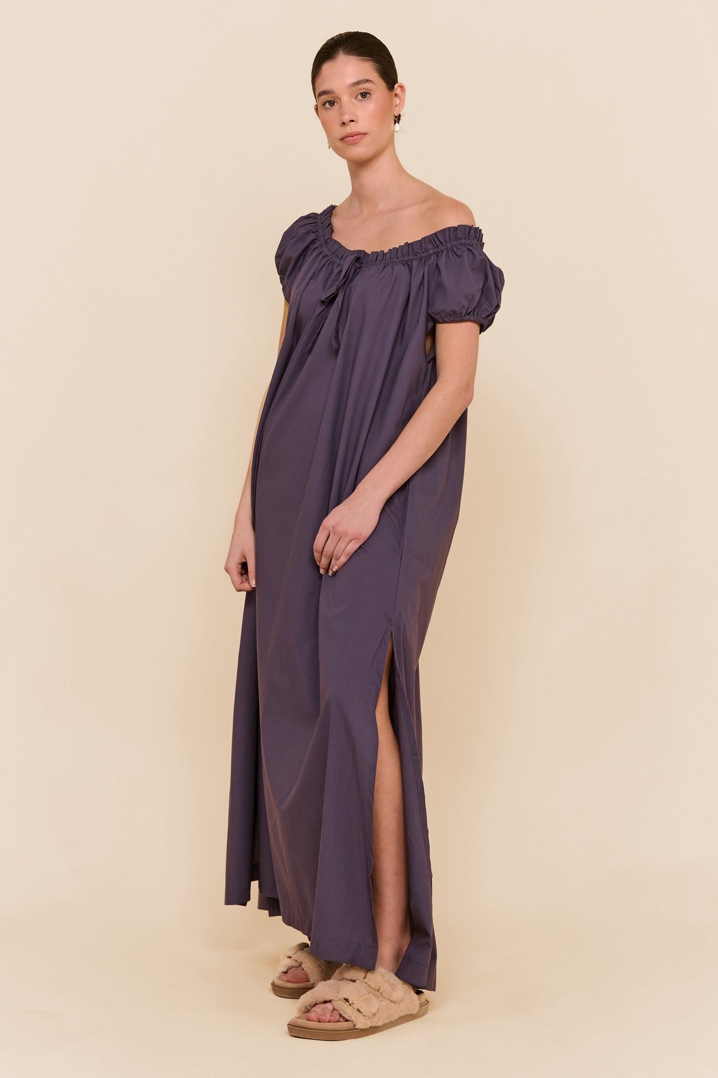 Lily Lounge Dress - Cotton Modal - Midnight