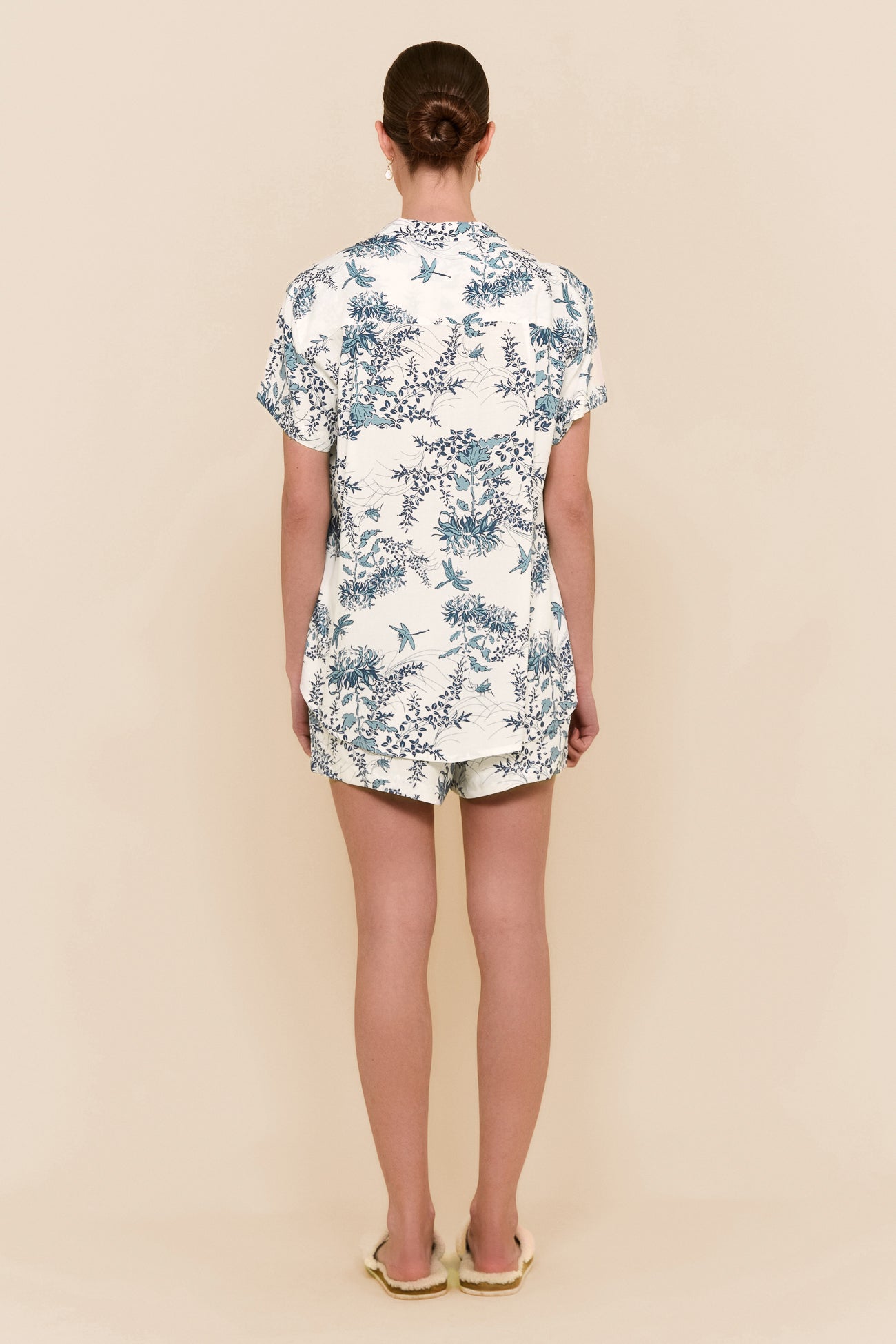 Maggie Pyjama Set - Summer Toile - Aegean Blue