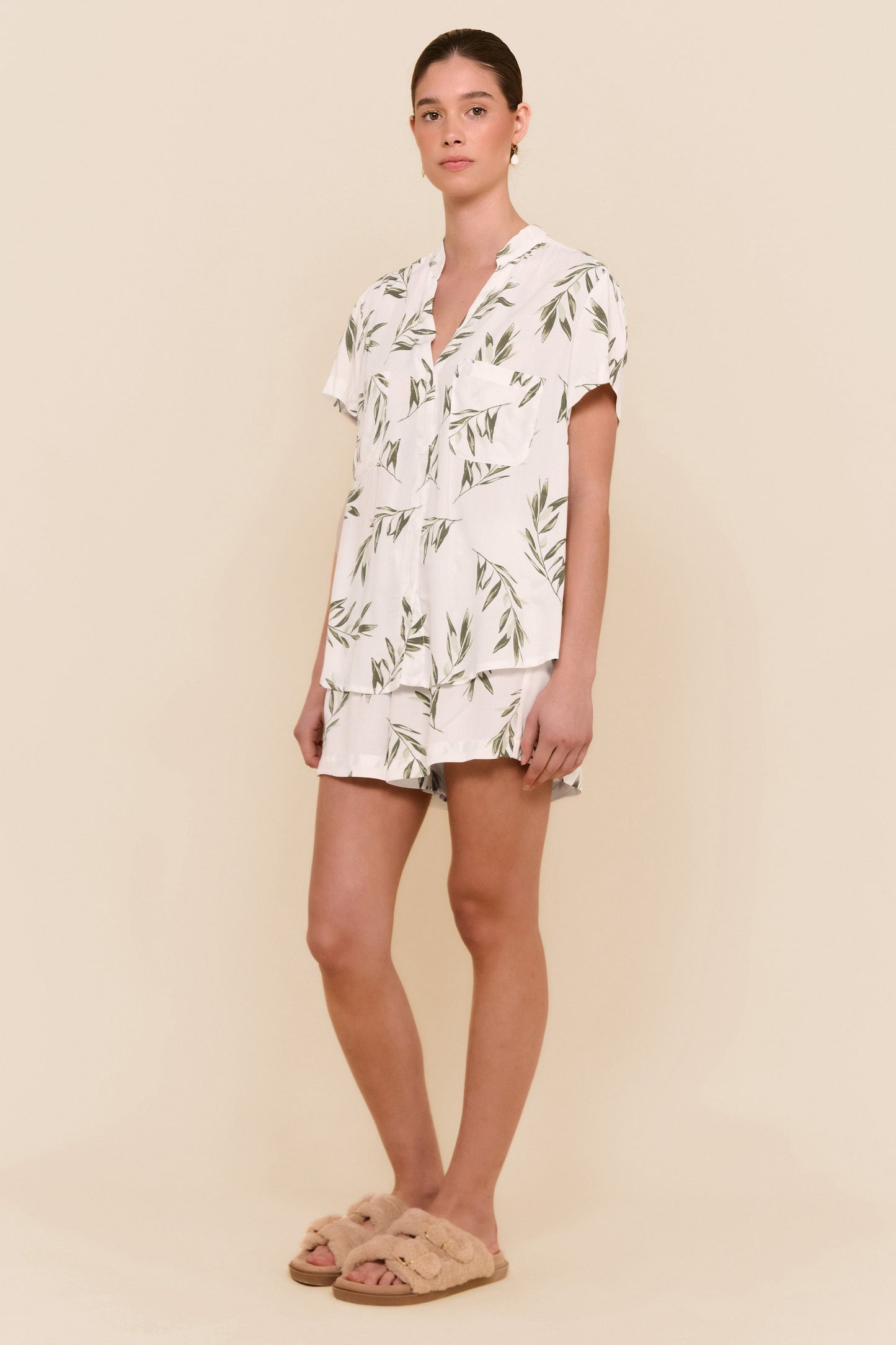 Maggie Pyjama Set - Olive Leaf