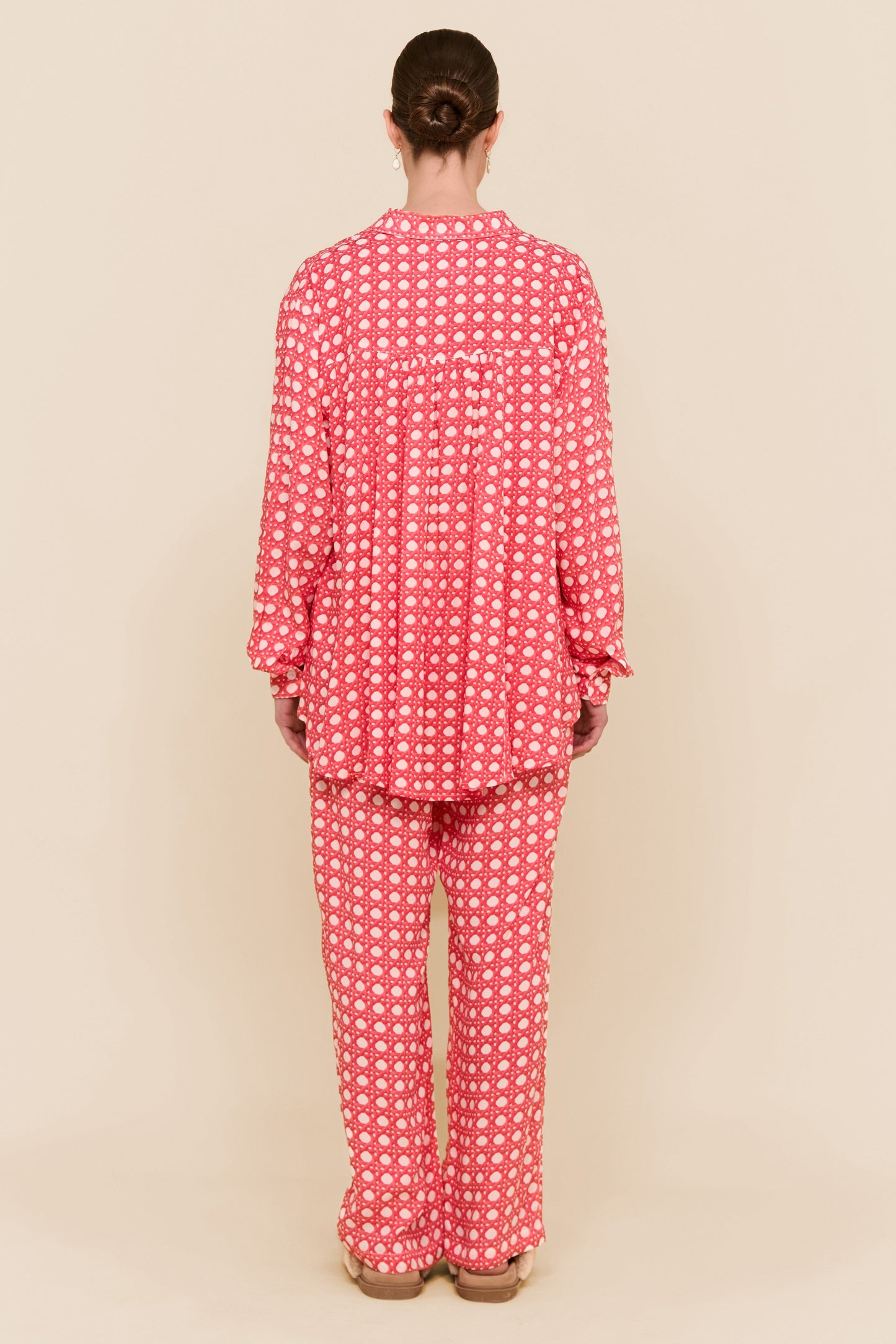 Marlon Long Sleep Set - Rattan - Raspberry Pink