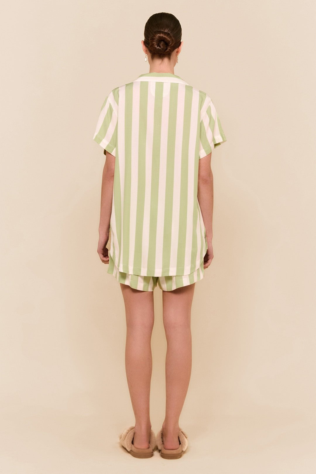 Abigail Sleep Set - Stripe - Margarita Green