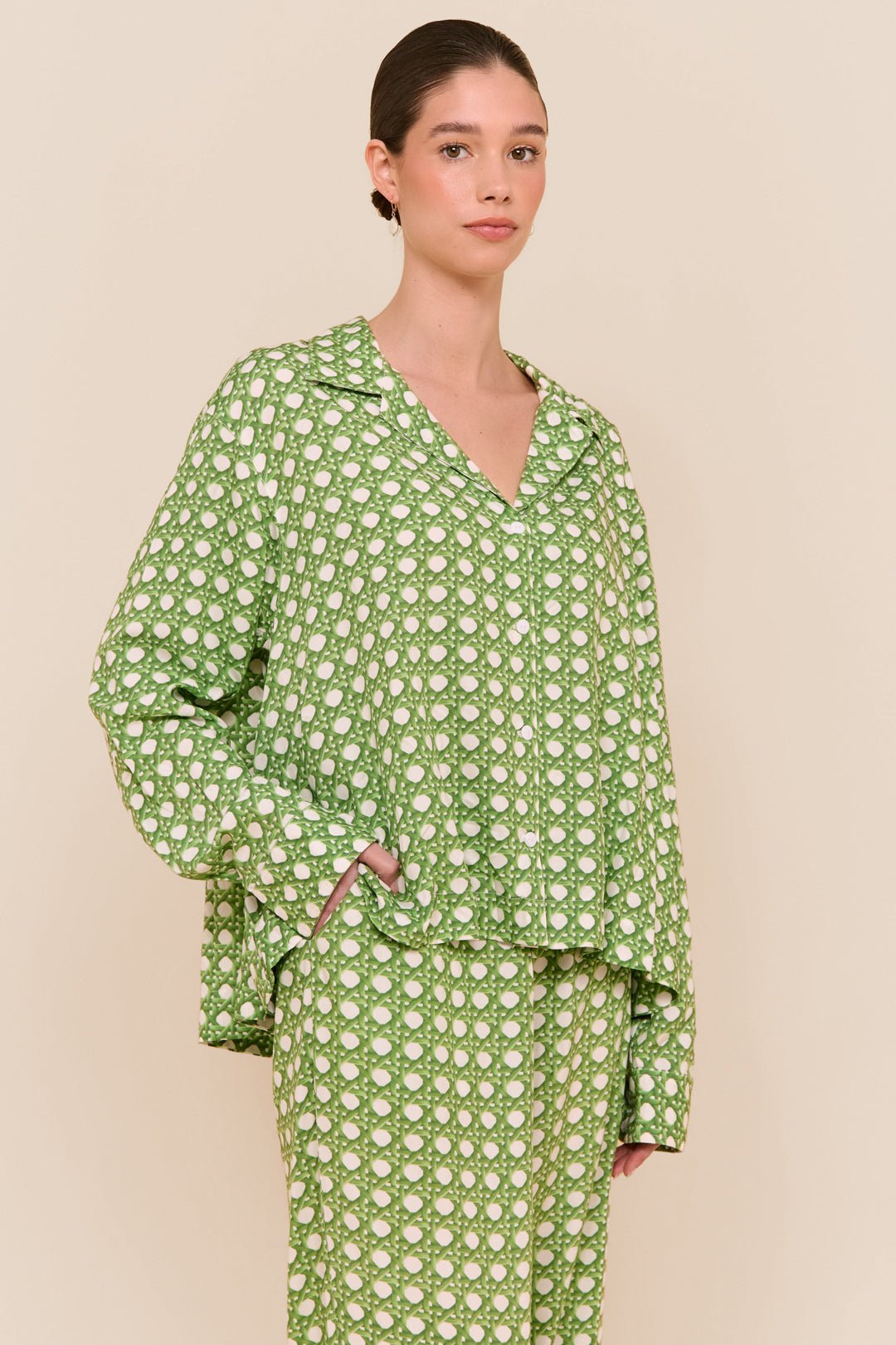 Lounge Set - Long - Rattan Green