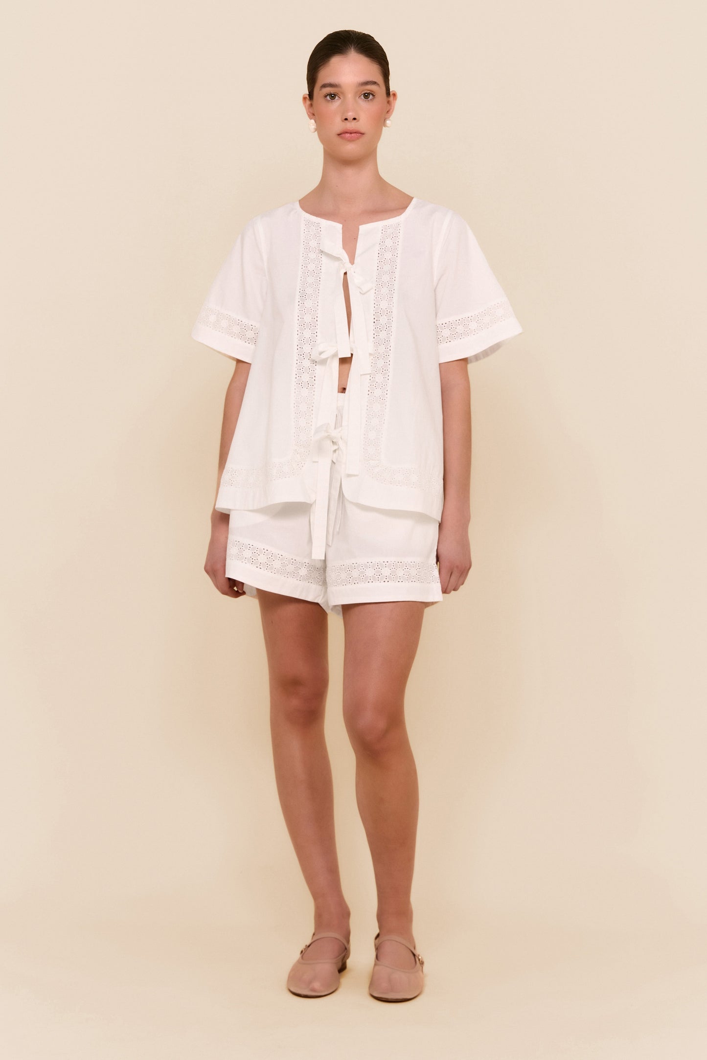 Giselle Lounge Set - Cotton Modal - Off White