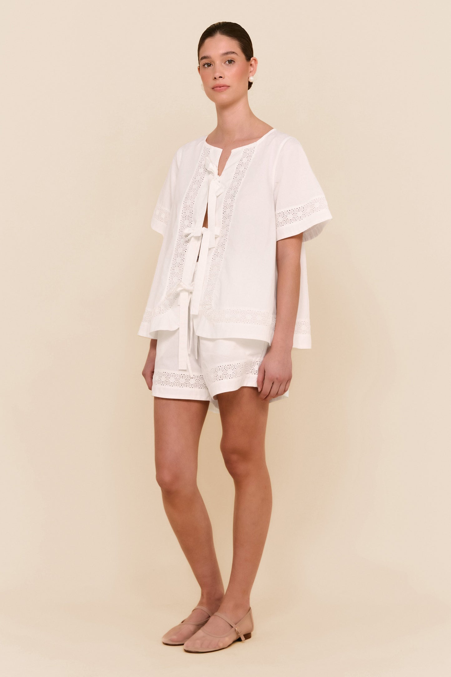 Giselle Lounge Set - Cotton Modal - Off White