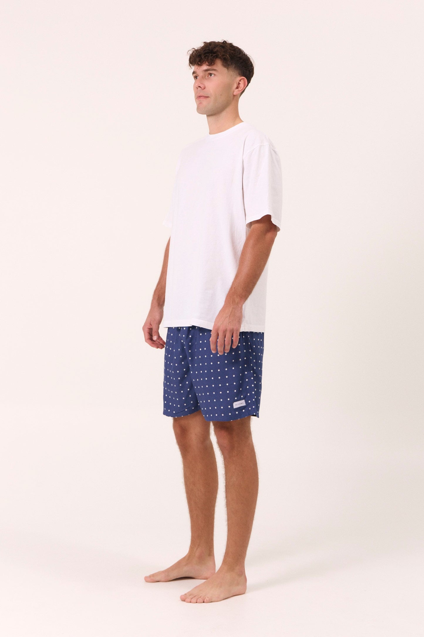Mens Boxers - ECOVERO™ - Indigo Dot